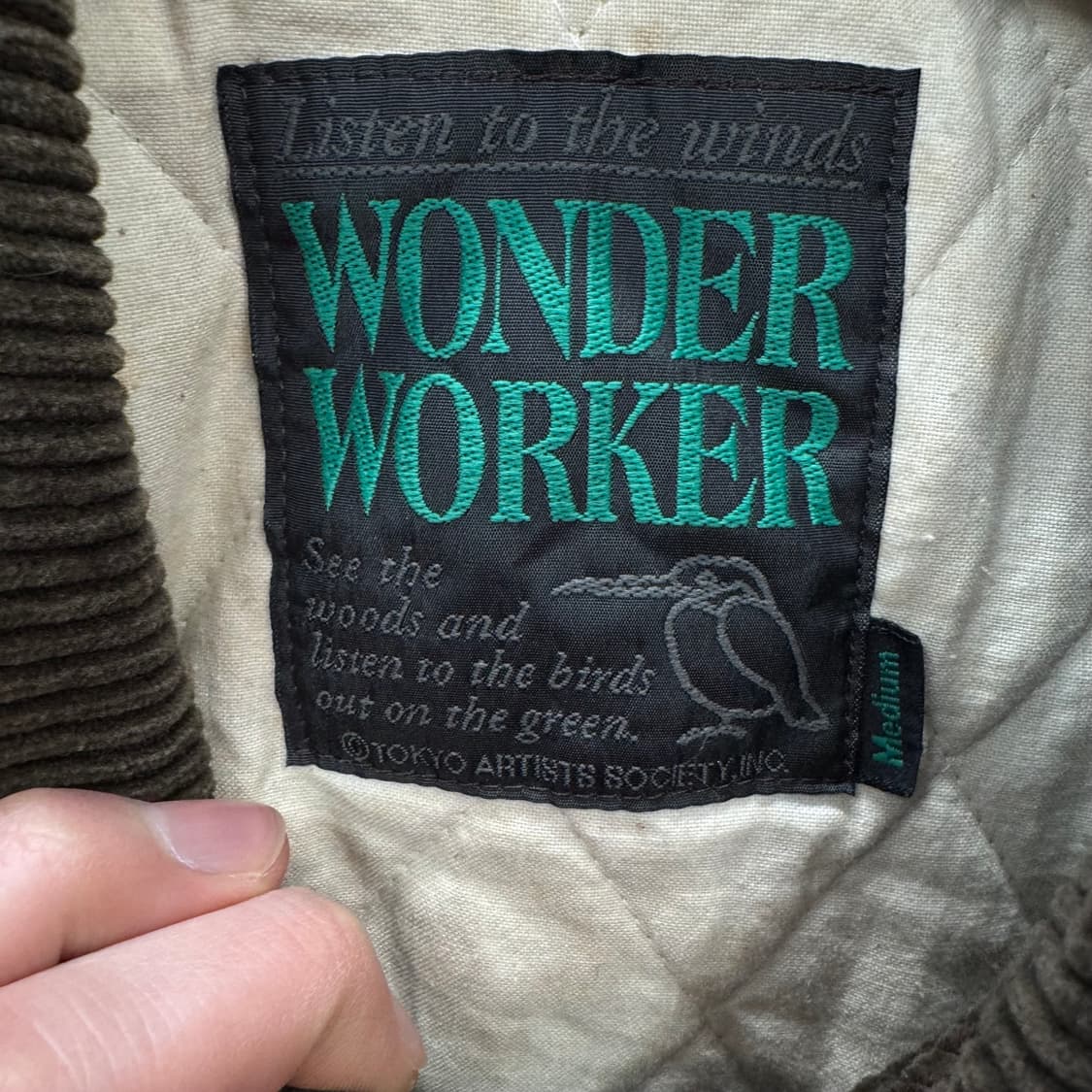 90s 원더워커 클래식 반코트 안감 퀼팅 포인트 브라운 상품이미지6