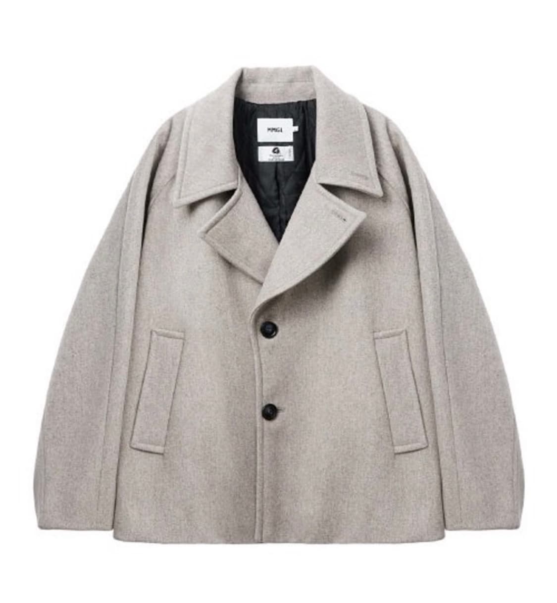 Mmgl 믐글 미니멀 하프 코트 베이지 4 상품이미지1