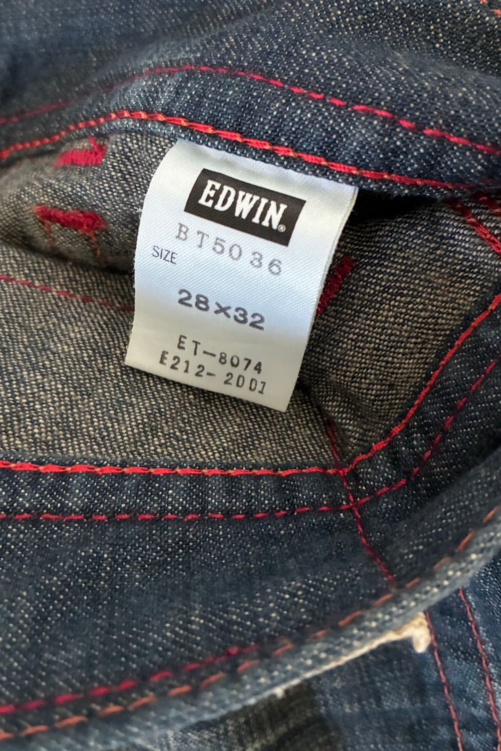 Edwin red detail pants 상품이미지6