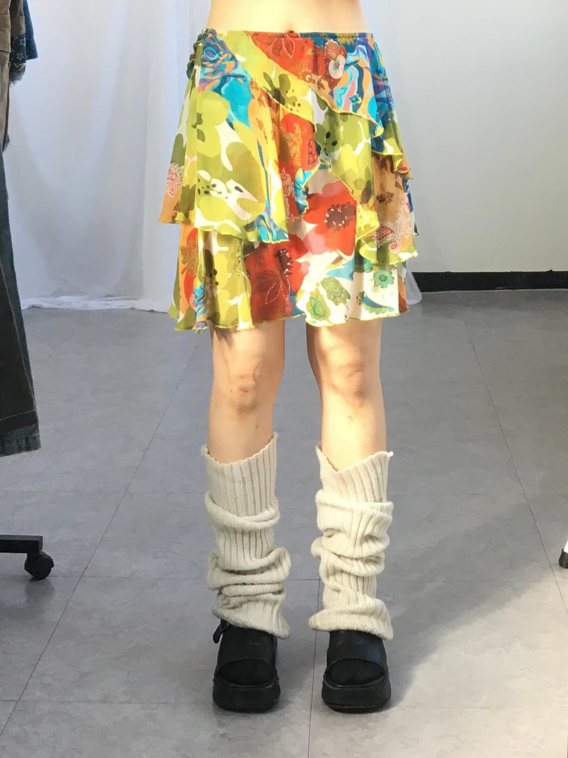 Unbalanced pattern skirt 상품이미지1