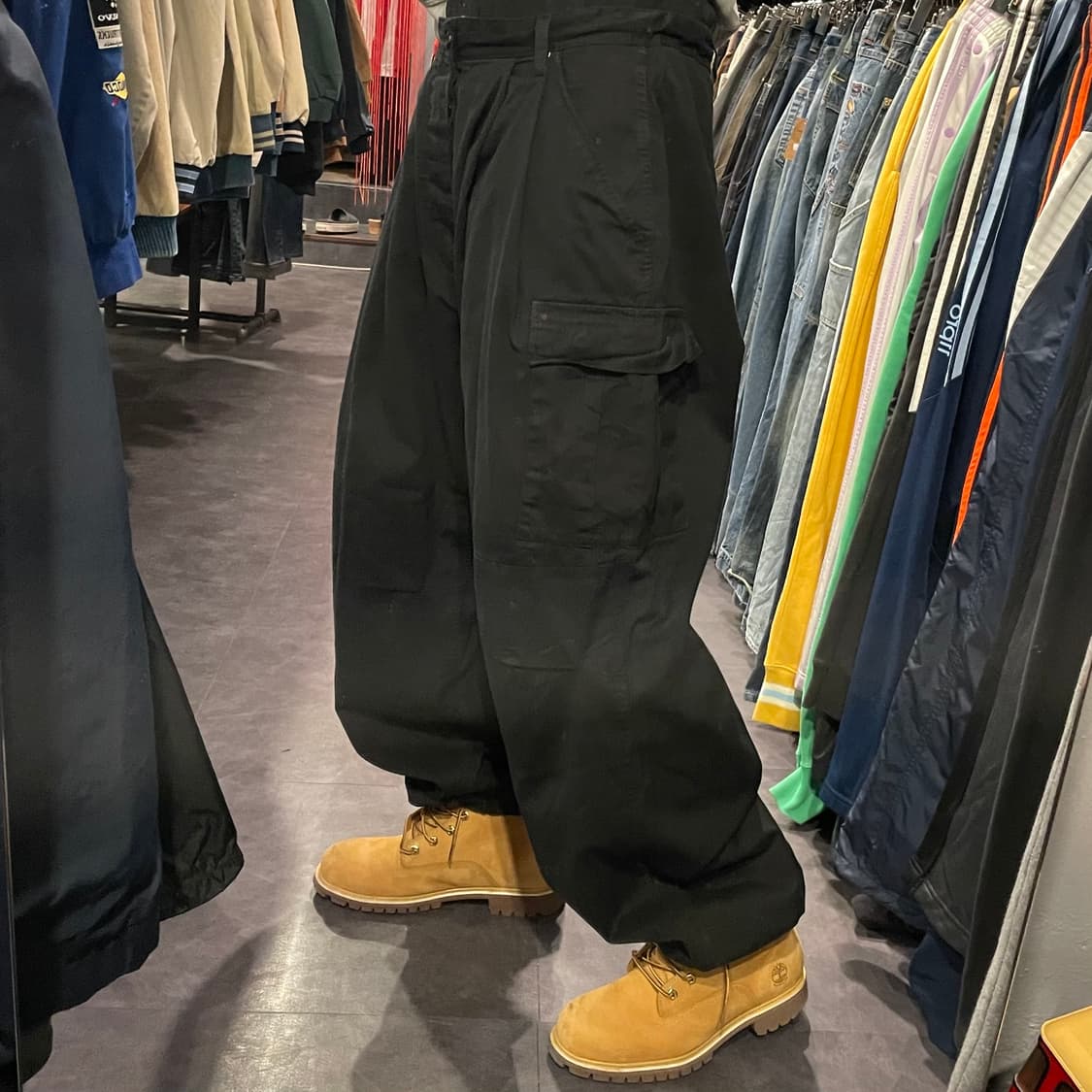 [IM] vtg advantex,inc 힙합 블랙 카고팬츠 상품이미지1