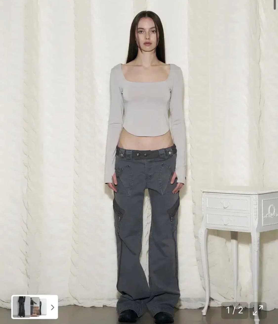 플리즈노팔로우 Camilla Side Pocket Pants (Grey) 상품이미지1