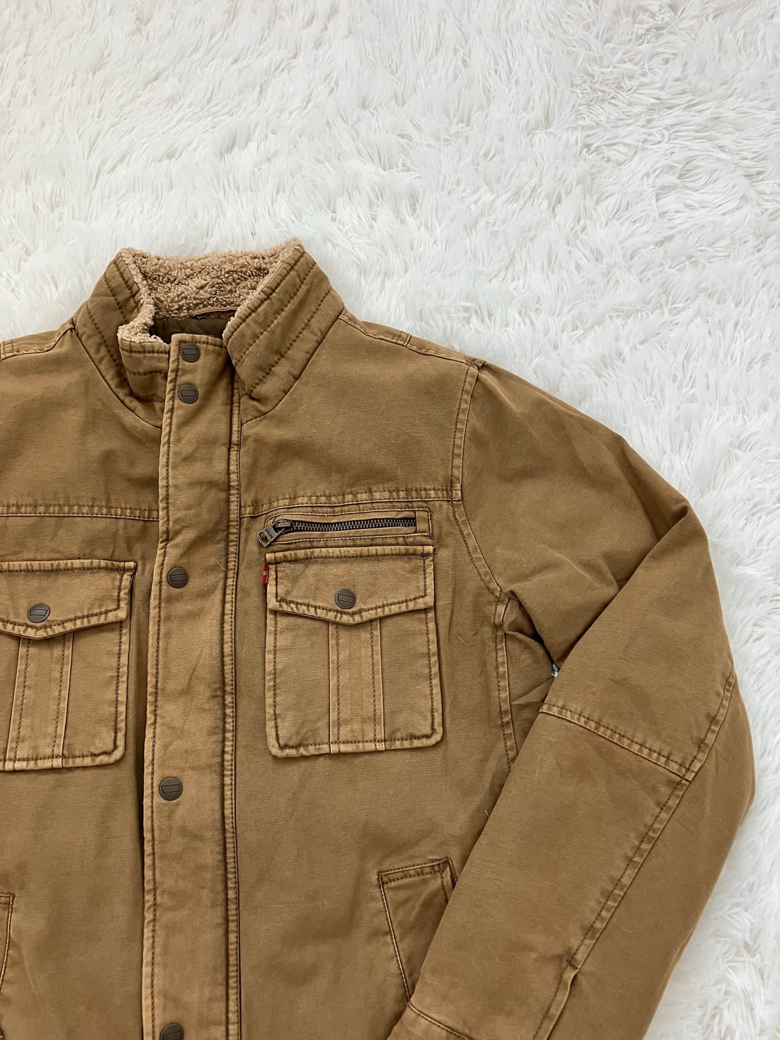 빈티지 리바이스 브라운 워크 자켓 y2k 스트릿 갸루 펑키 일본빈티지 상품이미지4