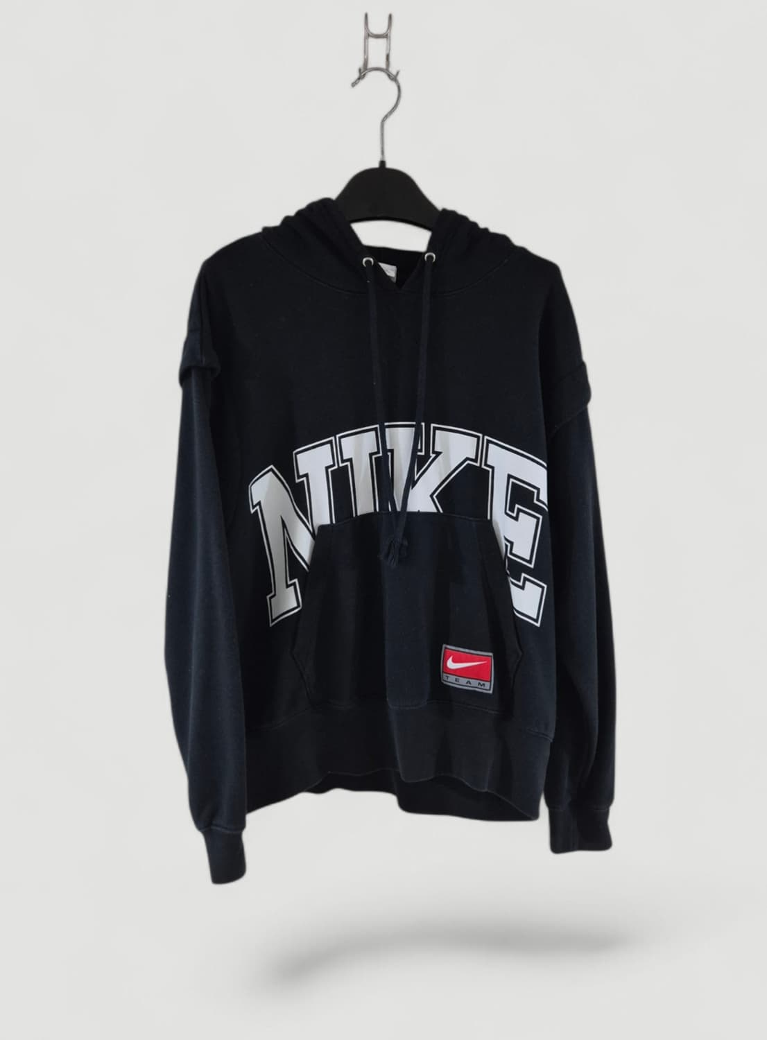 나이키 반팔레이어드 기모 후드티 여성용 오버핏 상품이미지3