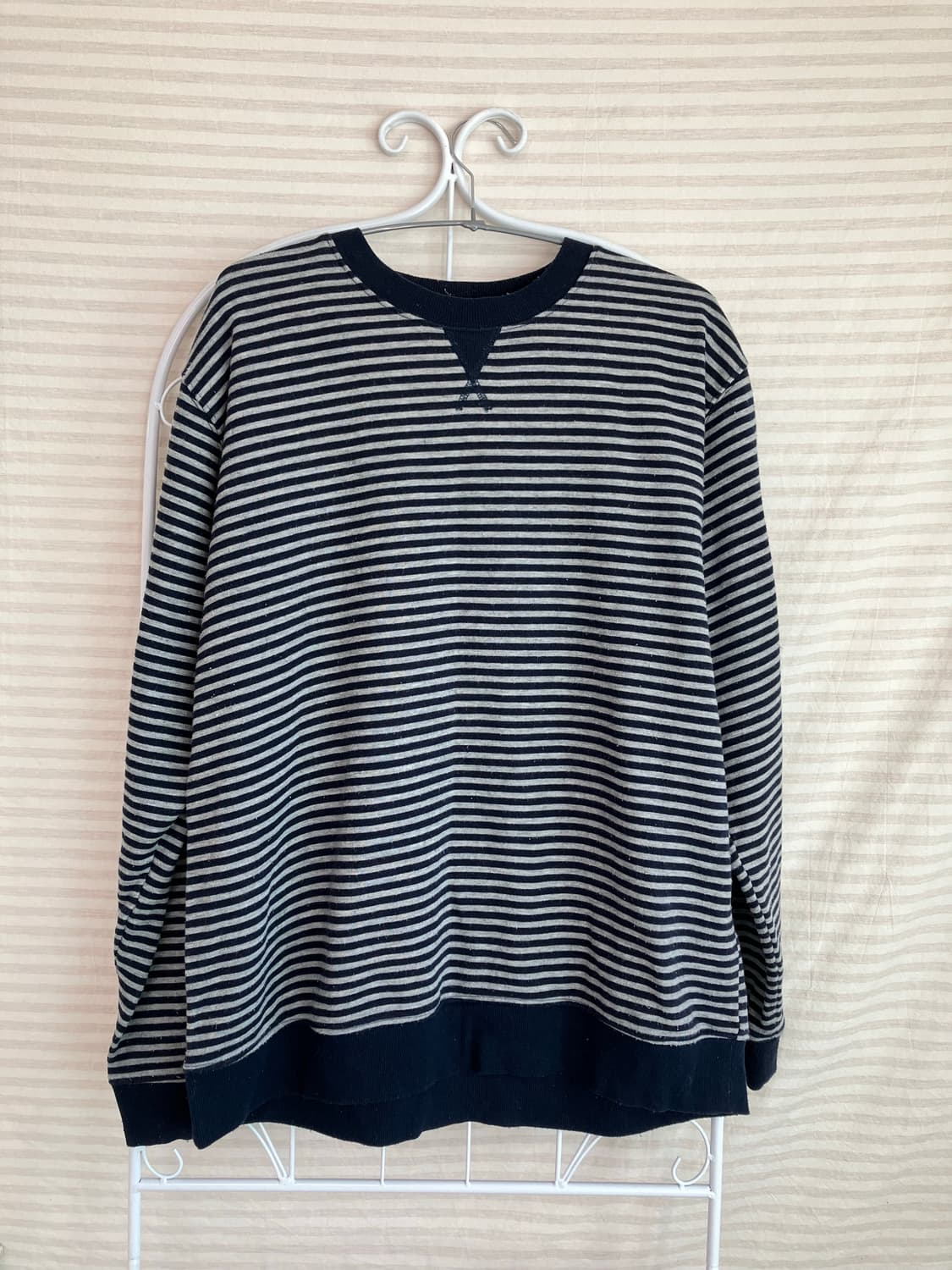 빈티지 네이비 스트라이프 맨투맨 y2k 스트릿 갸루 펑키 일본빈티지572 상품이미지1