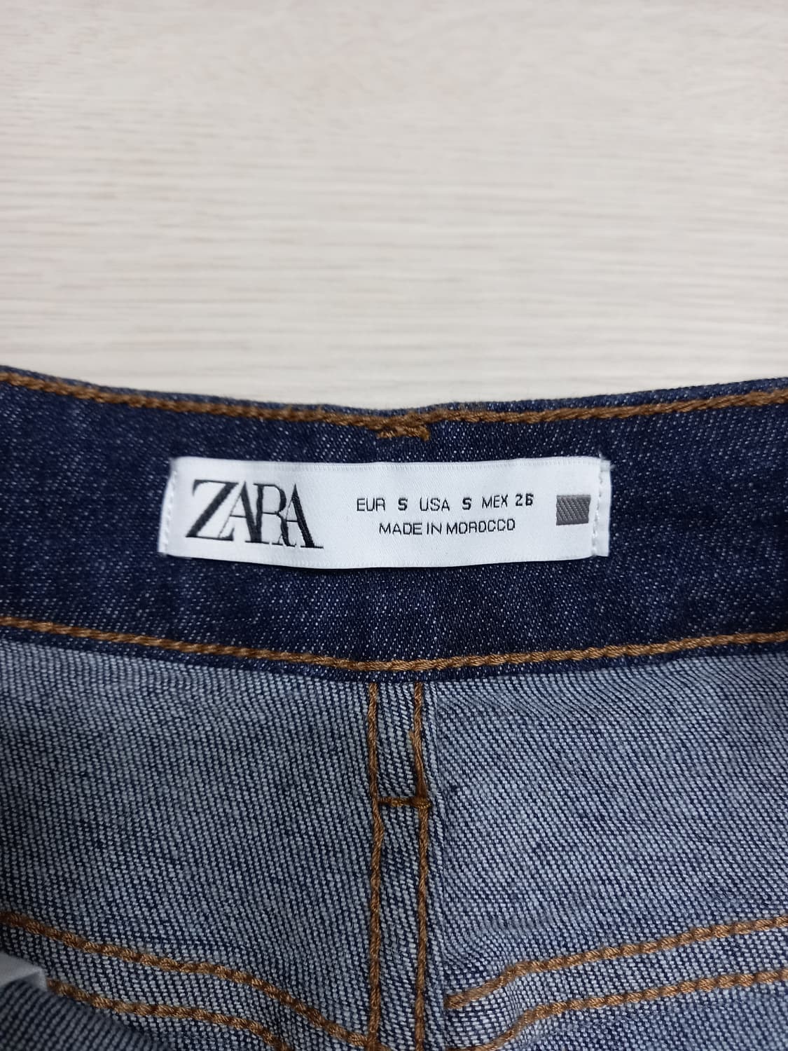 26 ZARA 스판 데님 롱스커트 진청 26-606 상품이미지7
