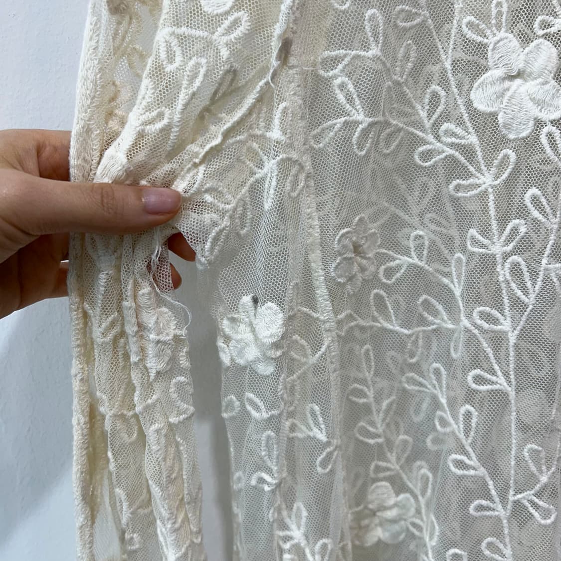 아이보리 에스닉 크로셰 레이스 블라우스 상품이미지6