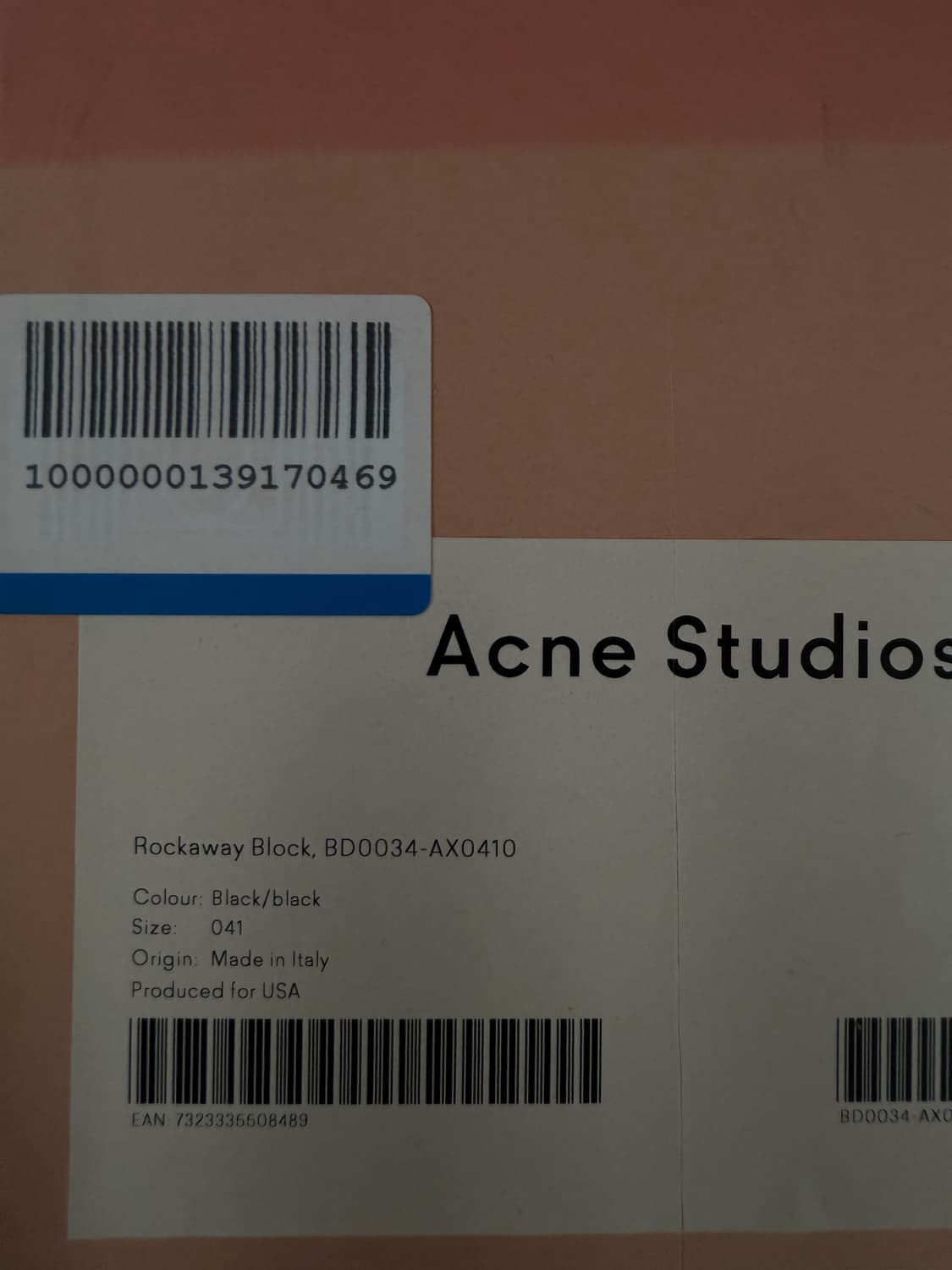 [새상품] 아크네 스튜디오 락어웨이 블록 레더 스니커즈 블랙 상품이미지3