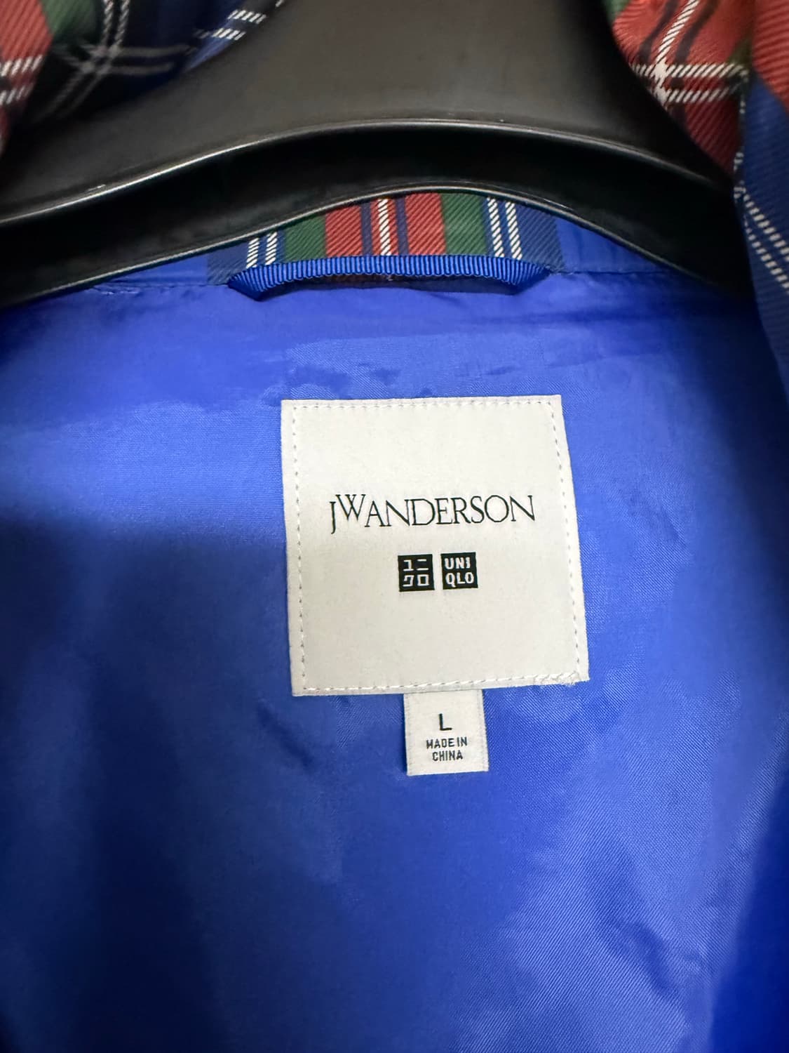 유니클로 JW앤더슨 체크 푸퍼 패딩 L 상품이미지3