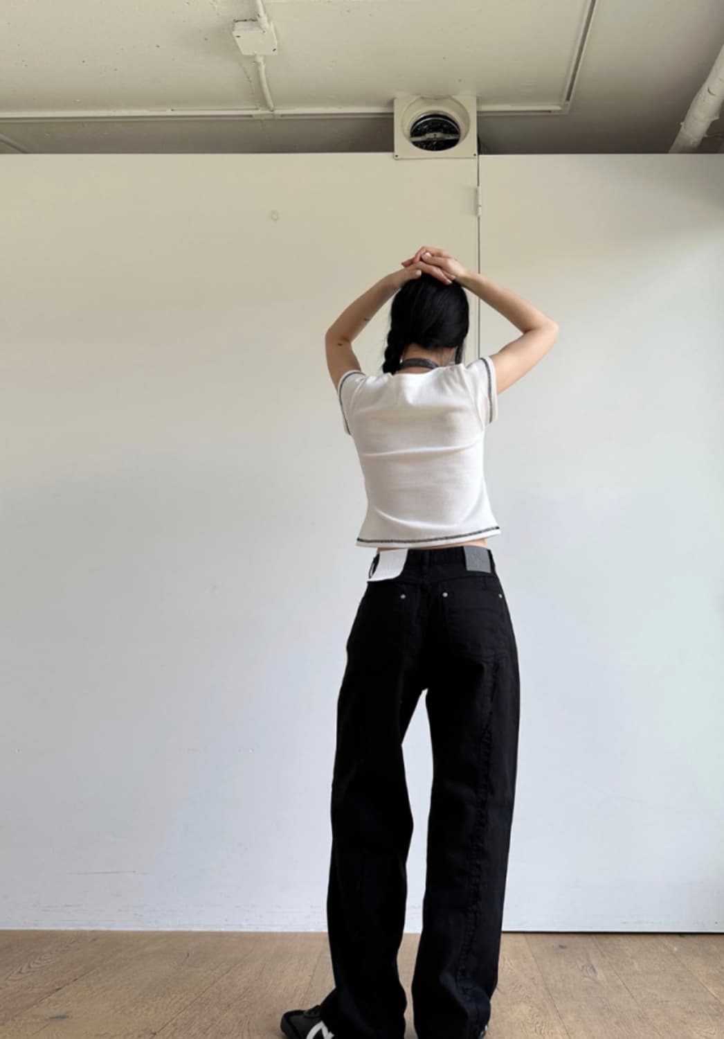 이너뮤트 그런지 라인 블랙 팬츠 M 상품이미지3