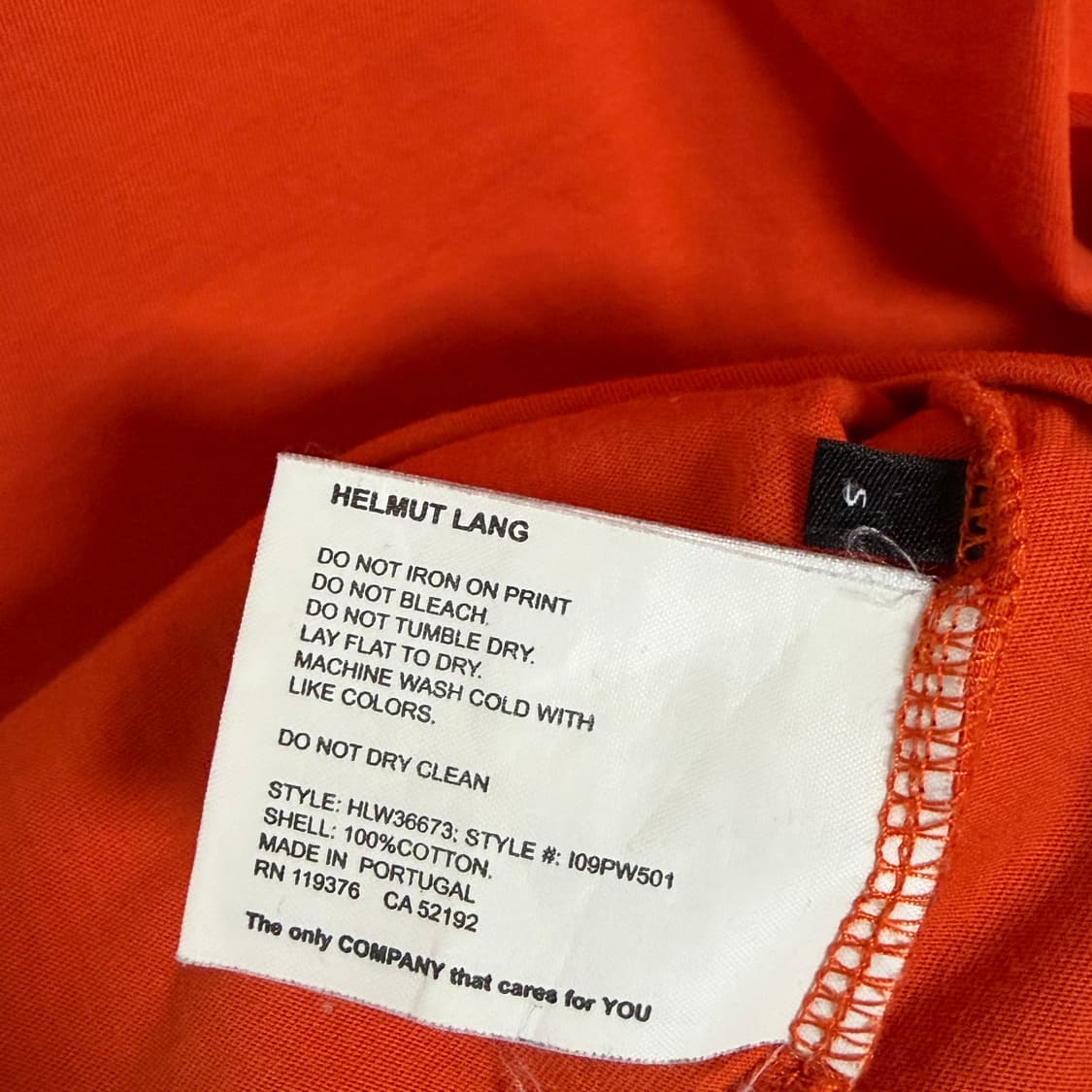 헬무트랭 오렌지 반팔 티셔츠 상품이미지4
