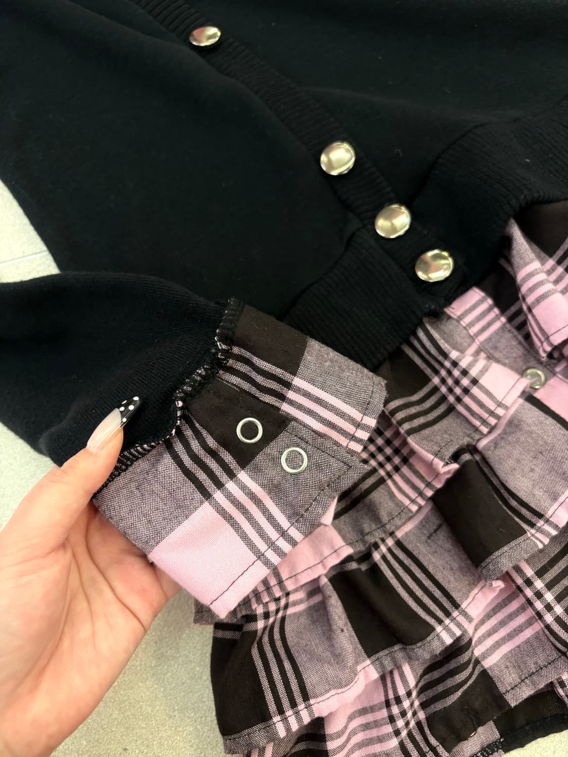 핑크체크 레이어드 캉캉 원피스 상품이미지4