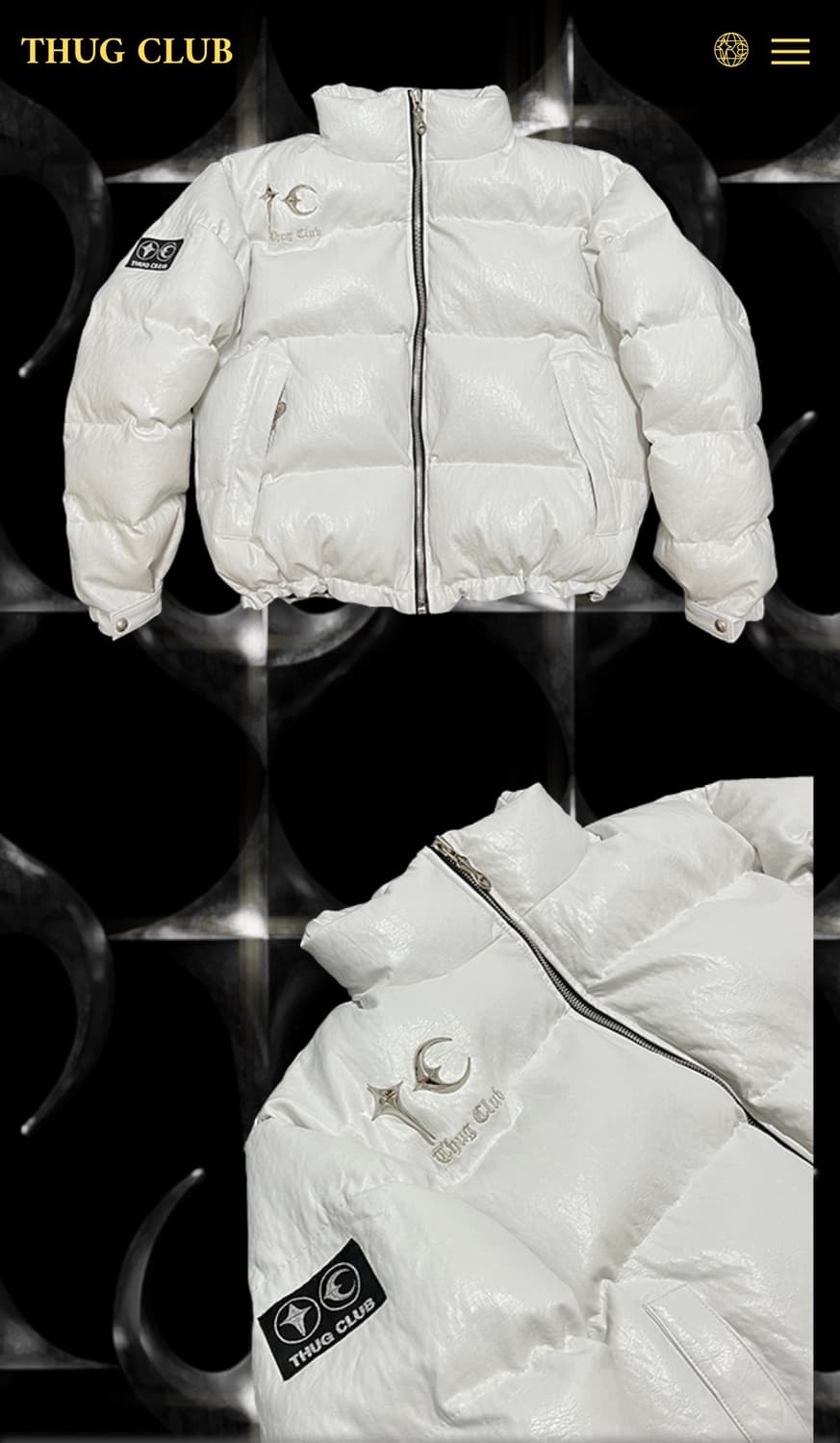 떠그클럽 래더 푸퍼 자켓 (화이트) -2size- 미착용 새상품 상품이미지3