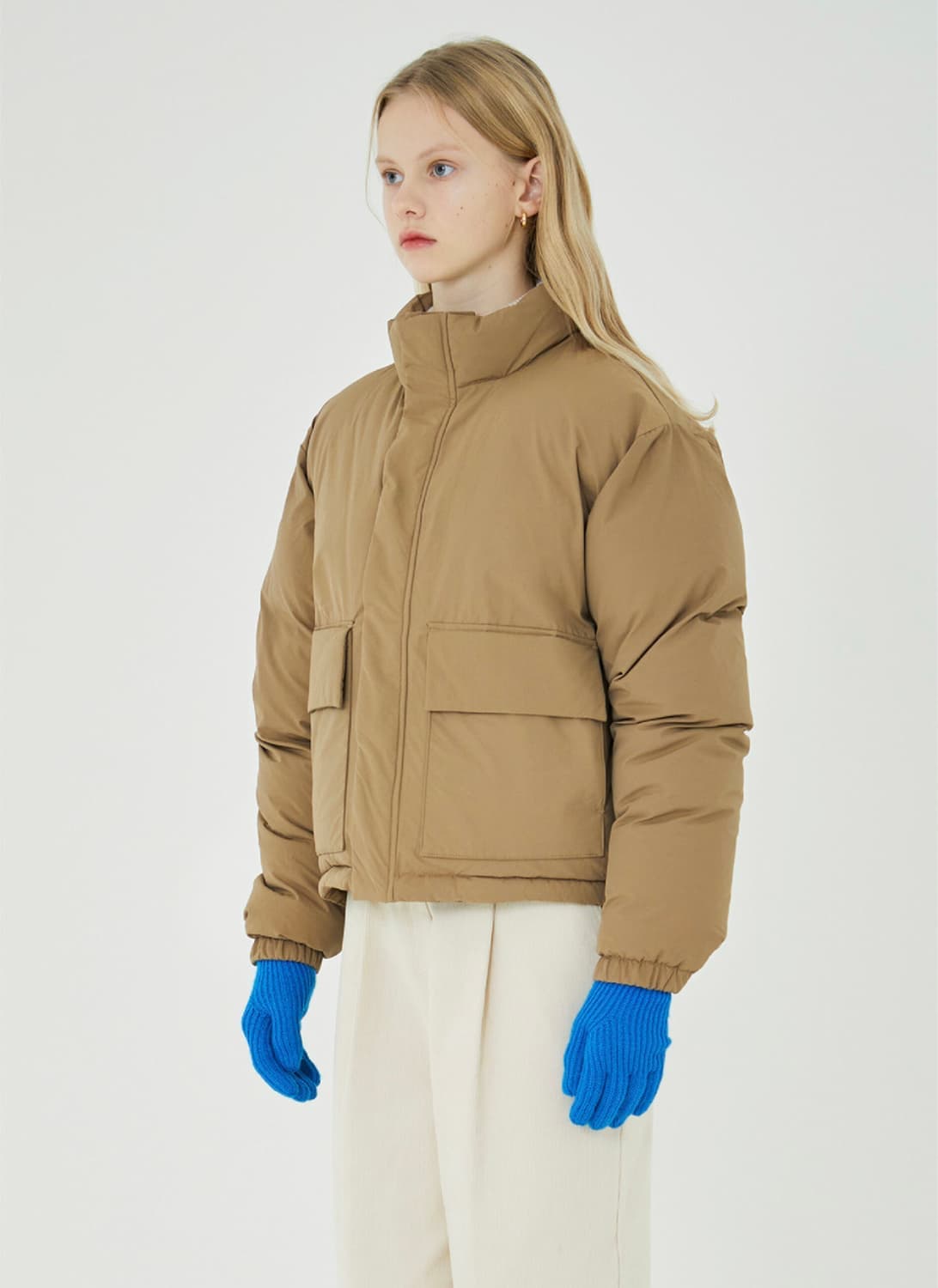 마리떼 푸퍼 자켓 카멜 패딩 L 상품이미지1