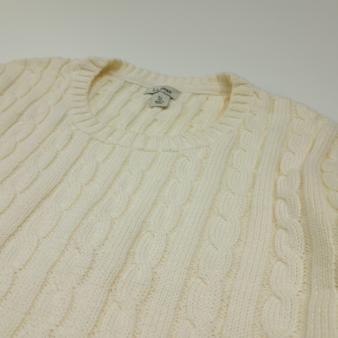 CL073 XL 엘엘빈 코튼 피셔맨 케이블 니트 상품이미지4