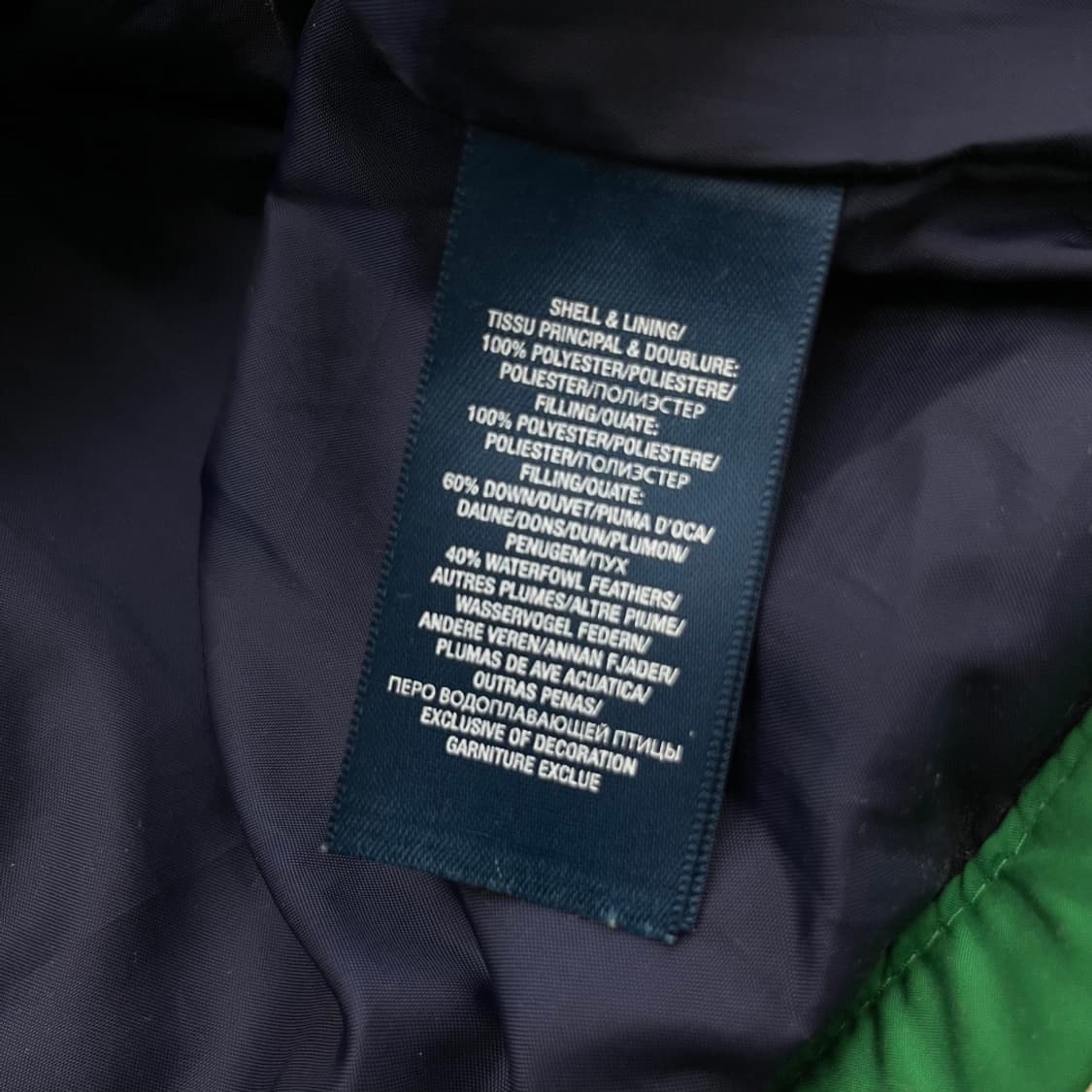 폴로 랄프로렌 네이비포니 딥그린 패딩 XL 상품이미지6