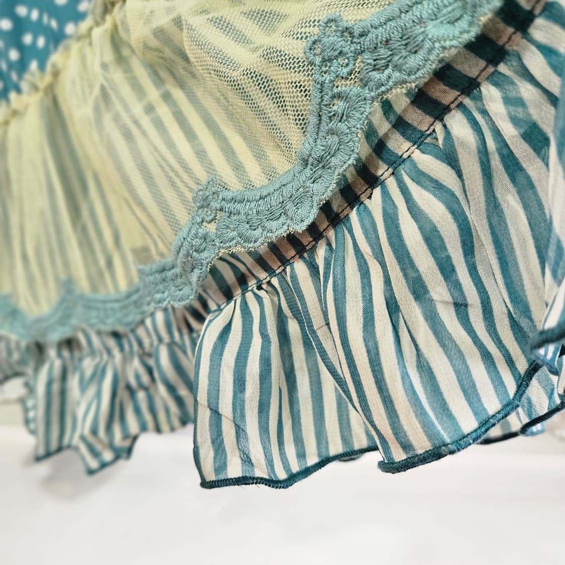 no0327(Axes Femme) 민트 도트 프릴 원피스 상품이미지6