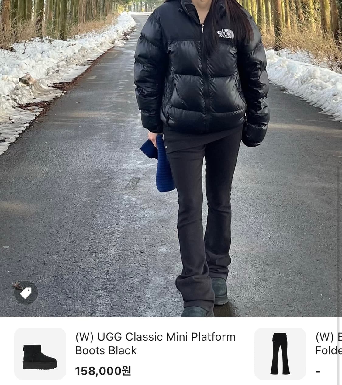 보헤미안 서울 베이직 폴디드 부츠컷 팬츠 블랙 상품이미지3