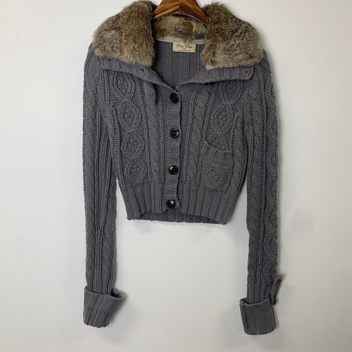 Vintage 빈티지 울 케이블 니트 버튼 가디건 상품이미지2