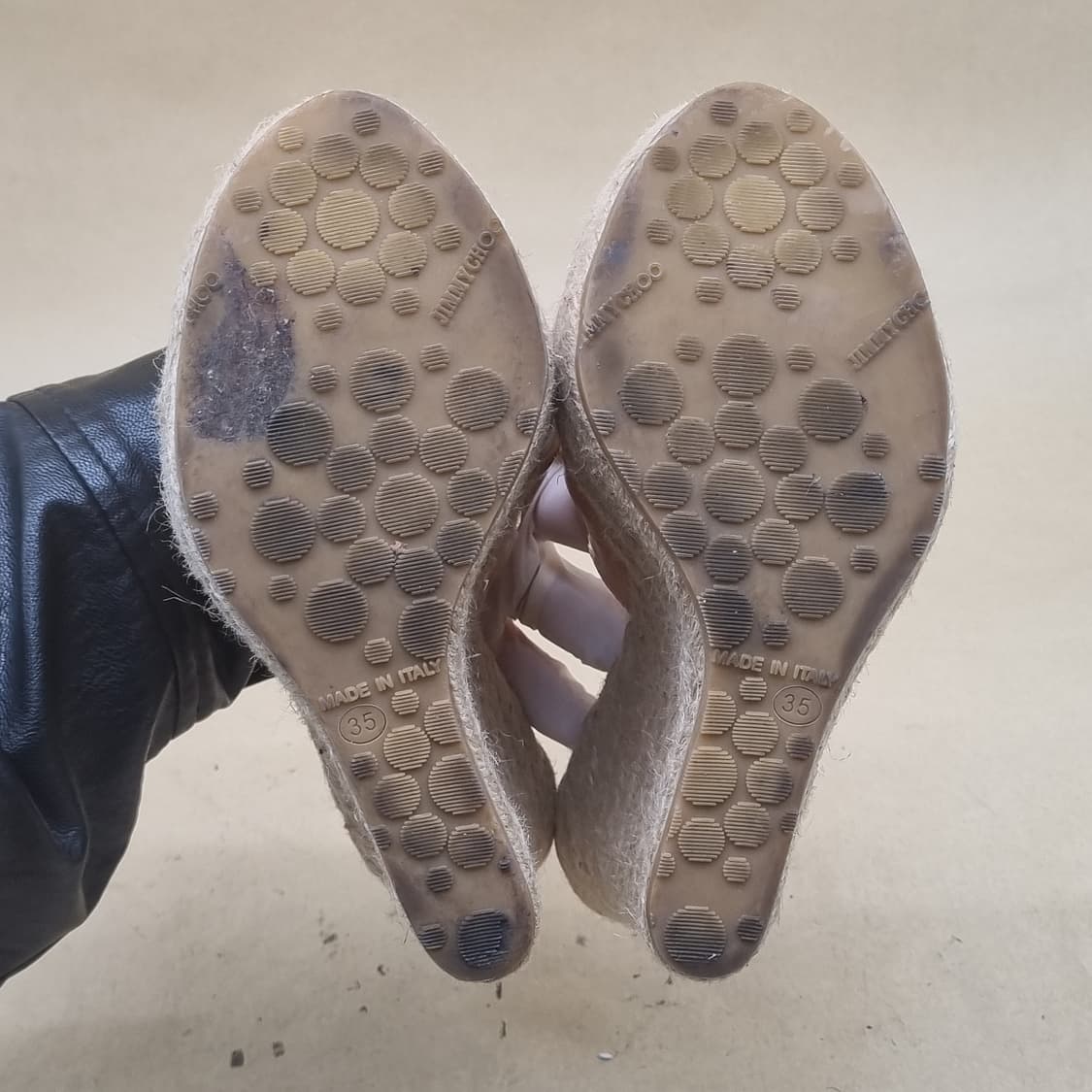 지미추 웨지힐 샌들 35 210  굽13 상품이미지3