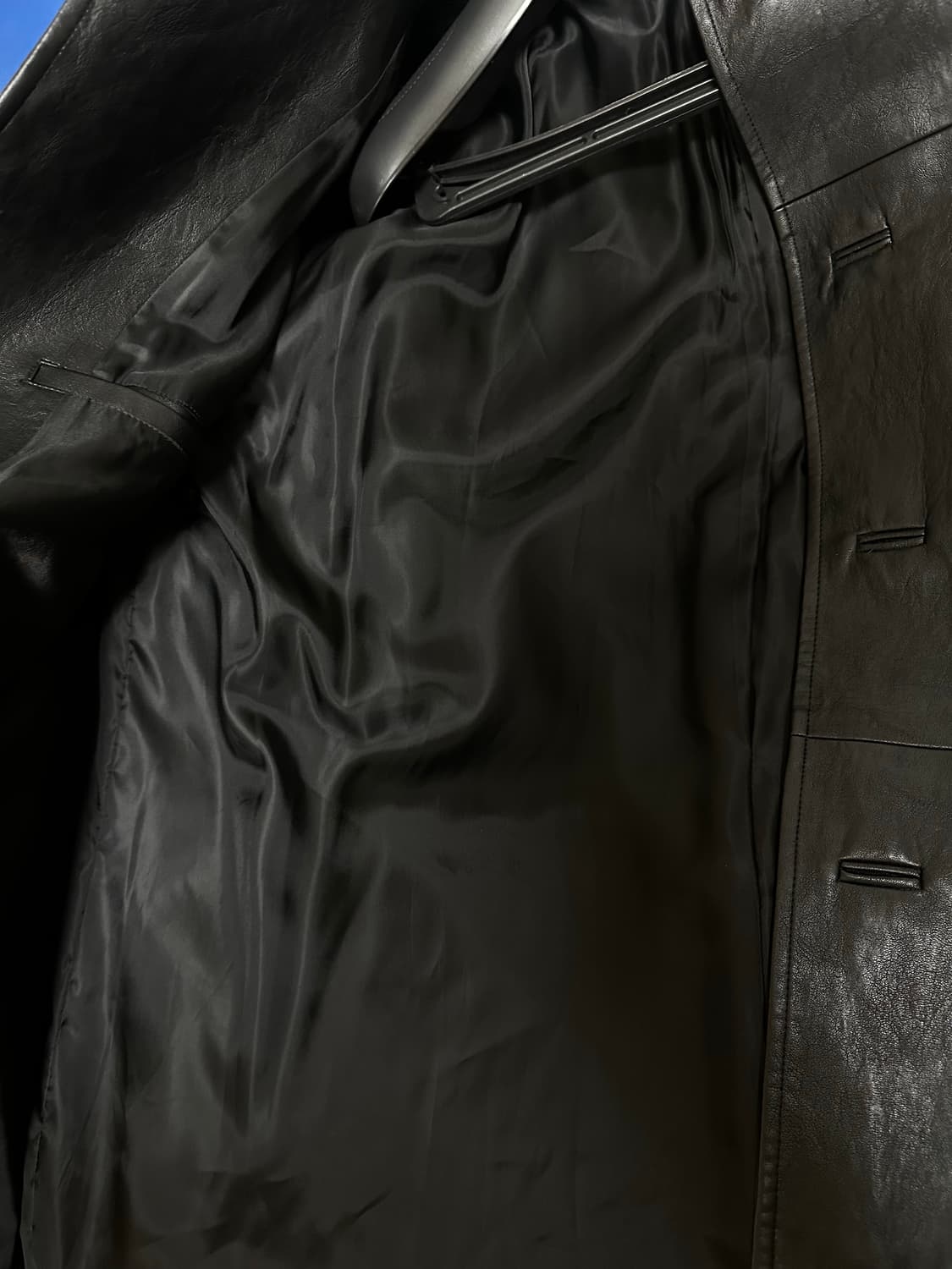 (마지막)프로젝트지알 project gr 그레일즈  에코 레더 샘플 코트 상품이미지6