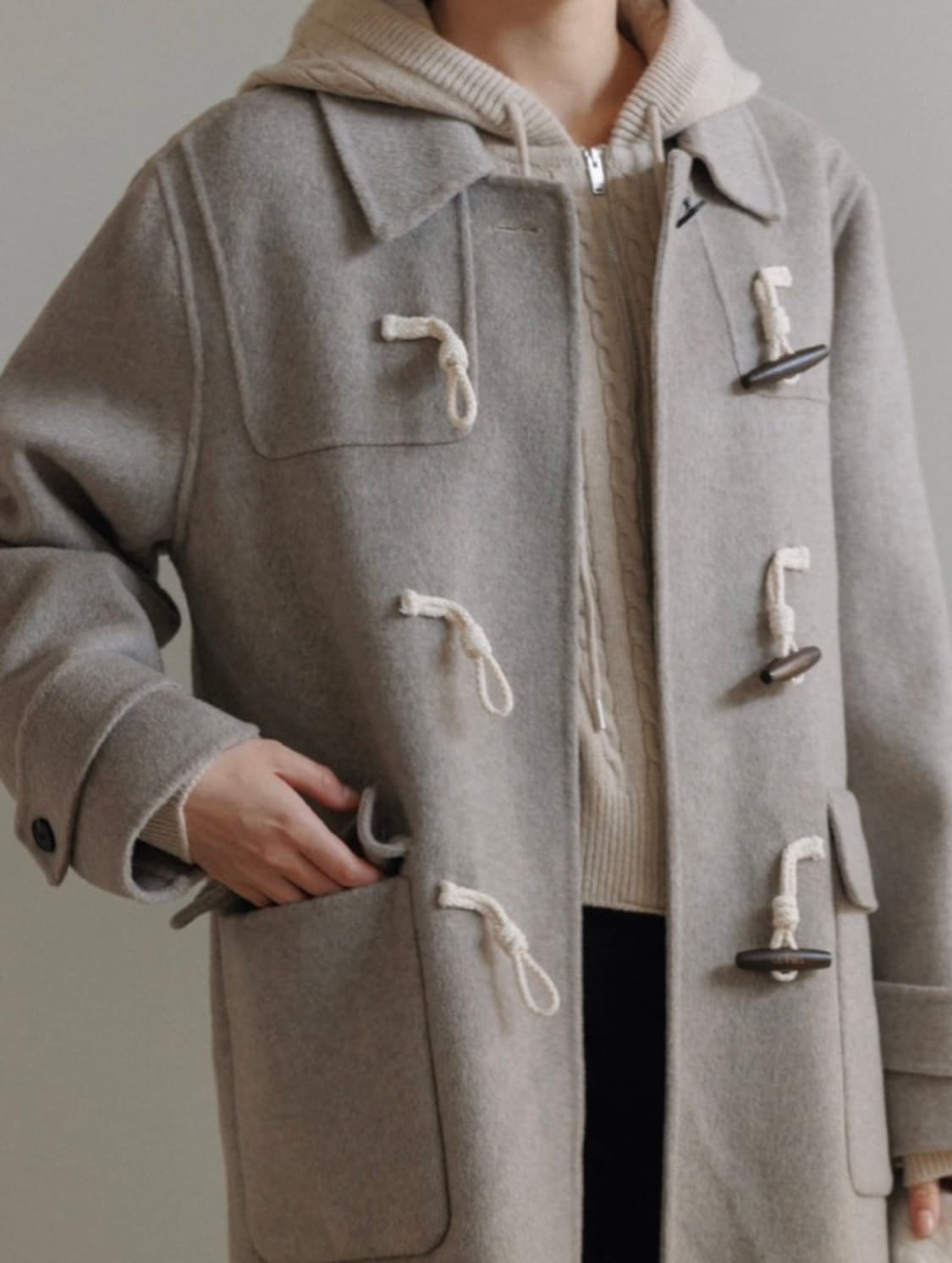 유라고 핸드메이드 더플코트(그레이지) 상품이미지1