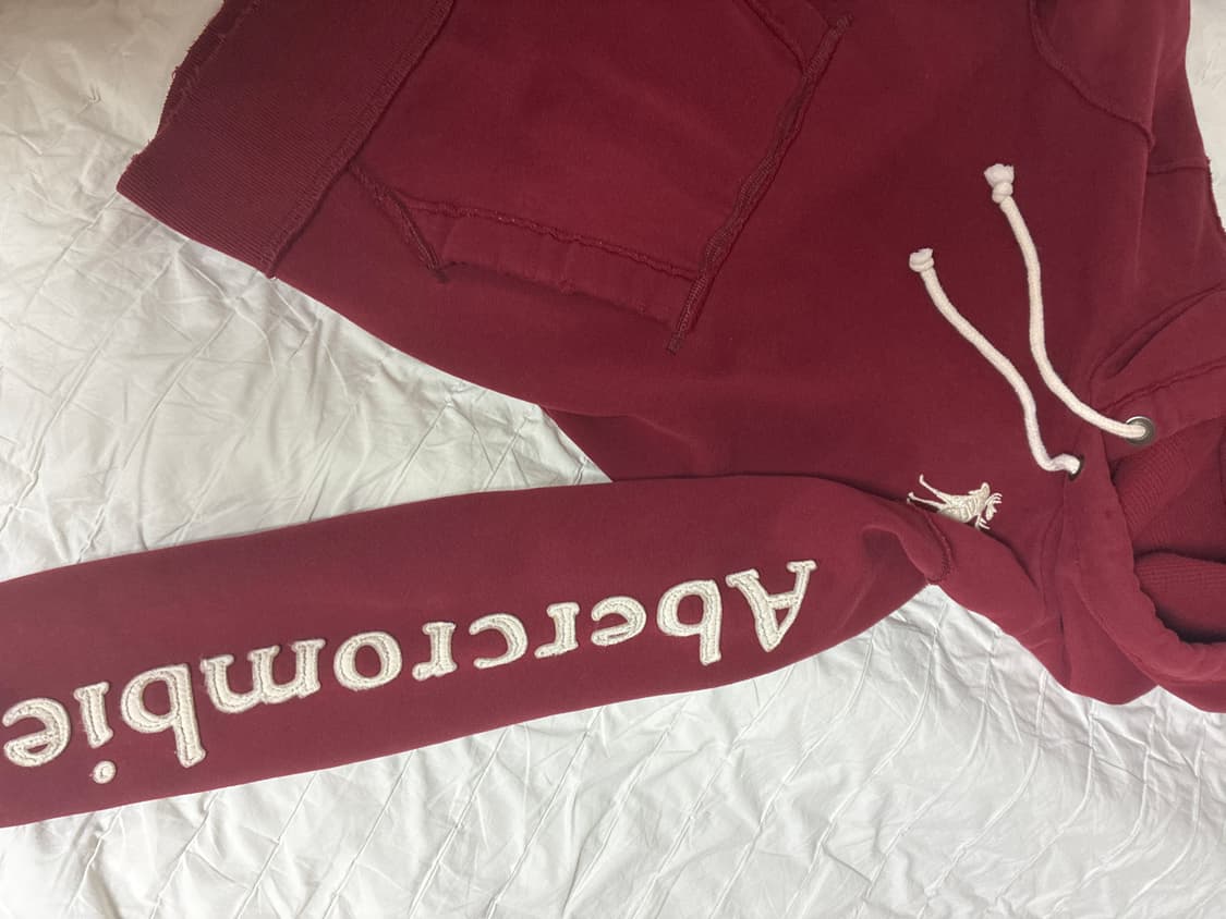 아베크롬비 버건디 후드티 상품이미지3