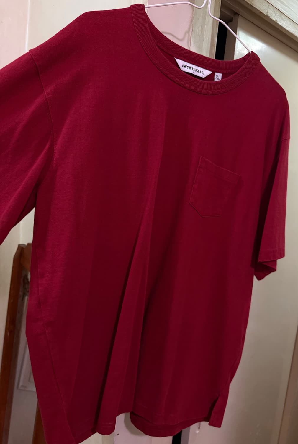 유니폼브릿지 빨간 포켓티셔츠 XL 상품이미지1