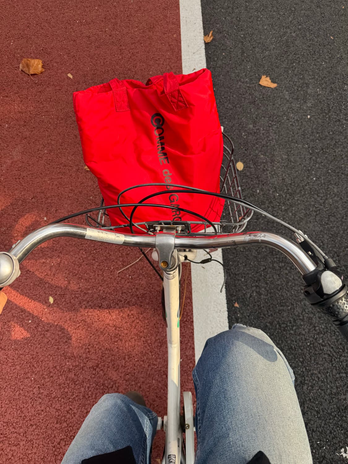 꼼데가르송 아오야마 패딩 토트백 레드 상품이미지2