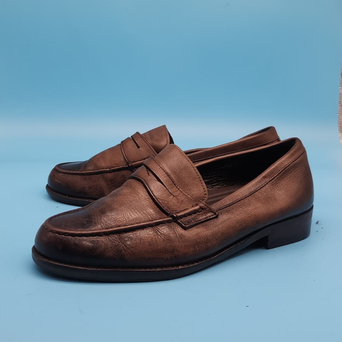 o 탠디 레더 남성로퍼 실사이즈275 상품이미지1