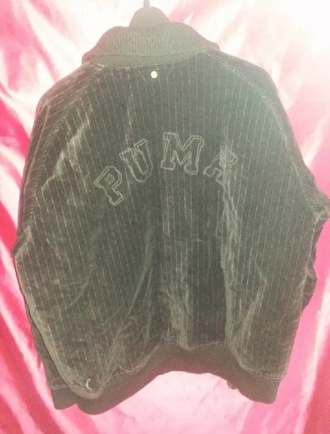 PUMA 푸마 올드스쿨 남성 벨벳 집업 점퍼 자켓 블랙 L 100 상품이미지4