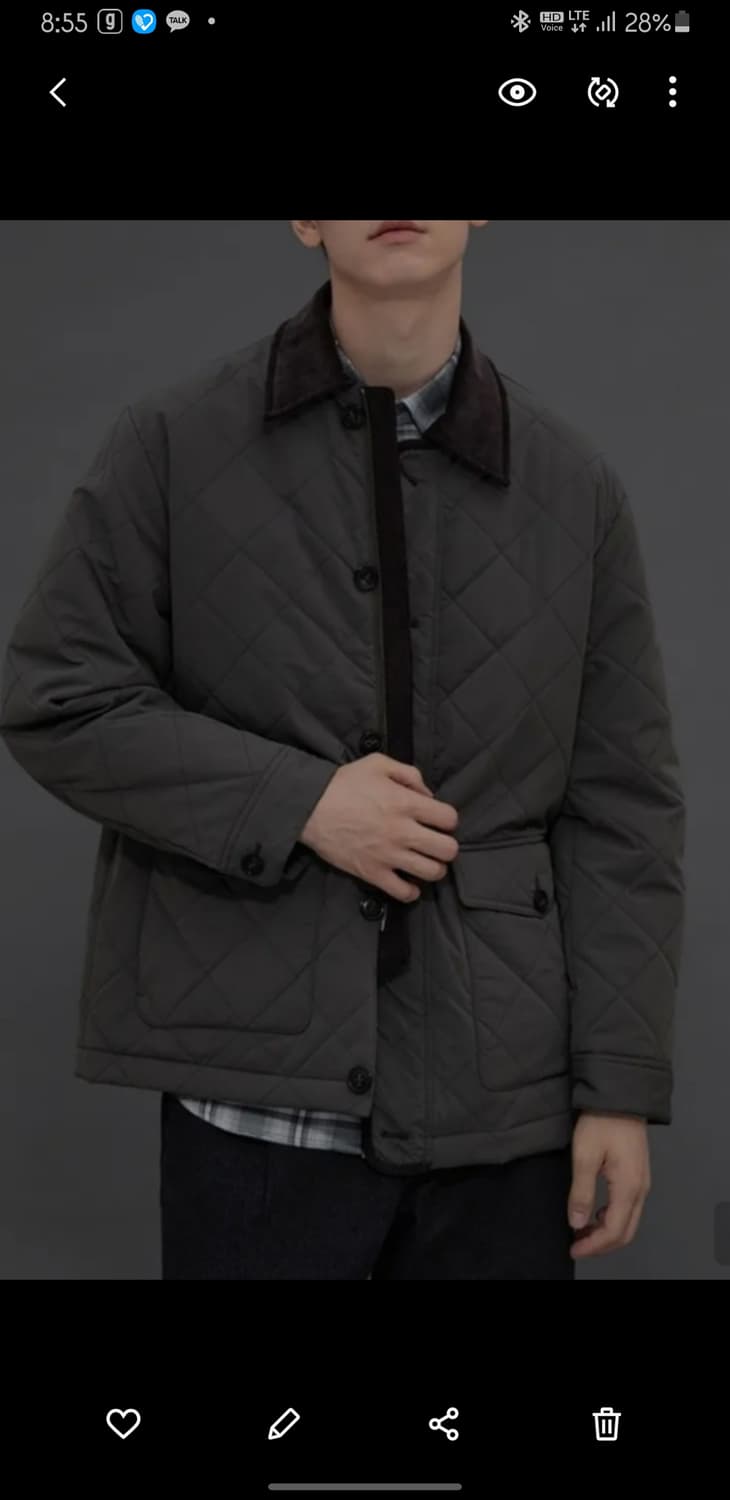 프로젝트엠/ 퀼팅 자켓 카키/105 상품이미지1