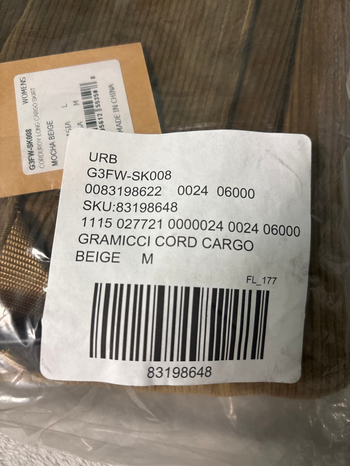 그라미치 코듀로이 롱 카고 스커트 상품이미지2