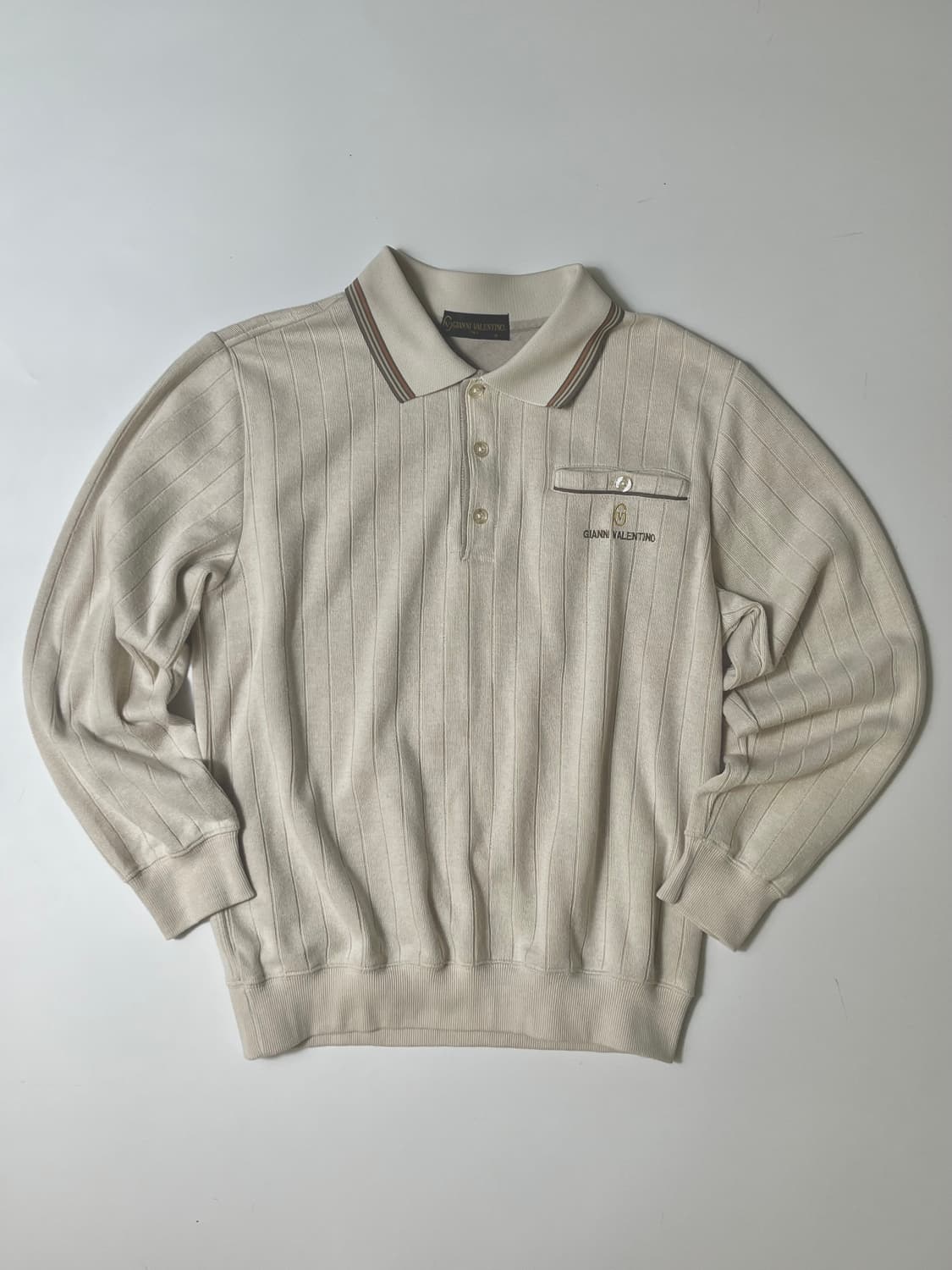 지아니 발렌티노 아이보리 카라 티 상품이미지9