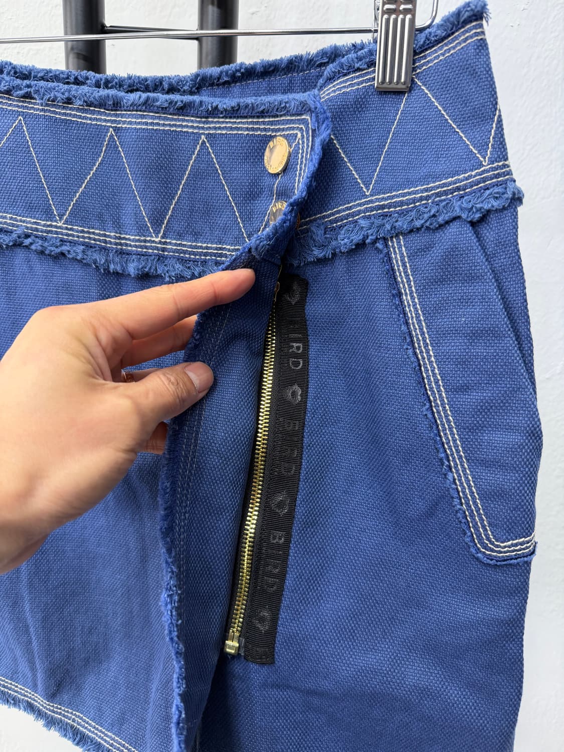 정품) BIRD 버드 한섬 데님느낌 컷오프 스커트 67(28) 상품이미지4