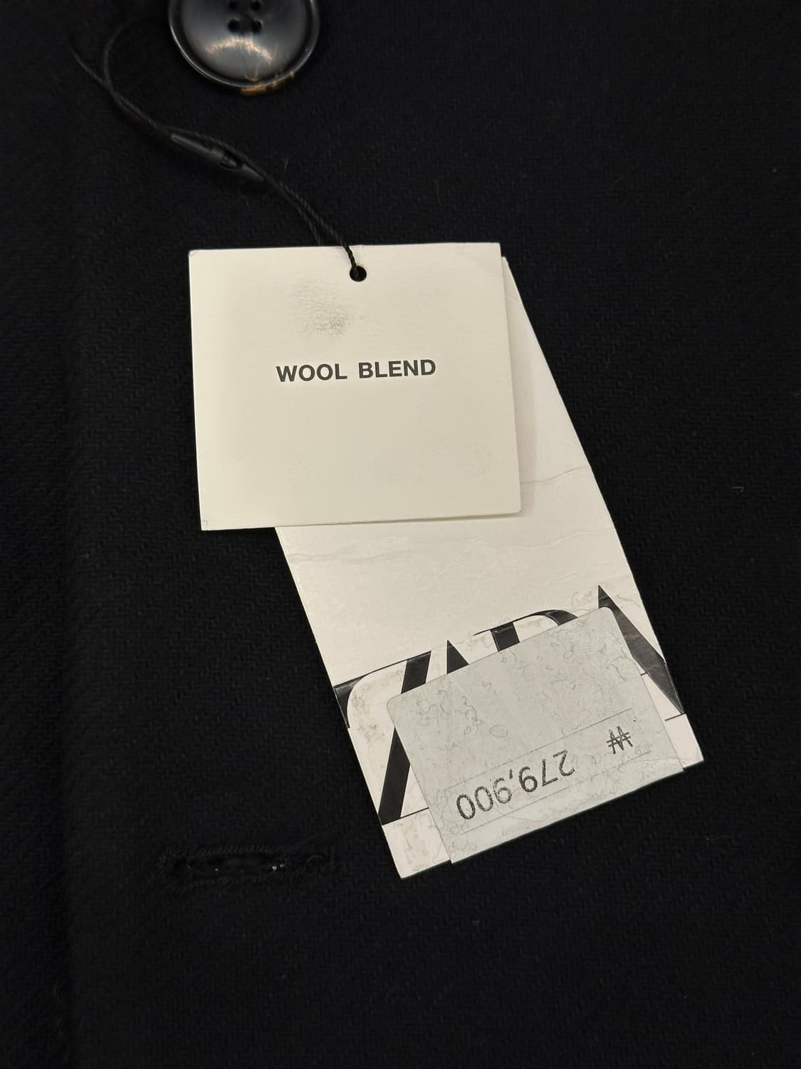 [새제품] 자라 울 더블코트, 폴로코트 블랙 XL 상품이미지3