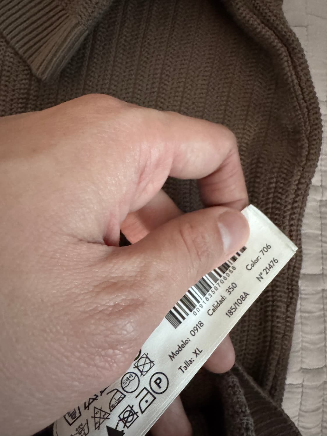 마시모두띠 / 패브릭 디테일 니트 폴로 셔츠 / 브라운 XL 상품이미지7