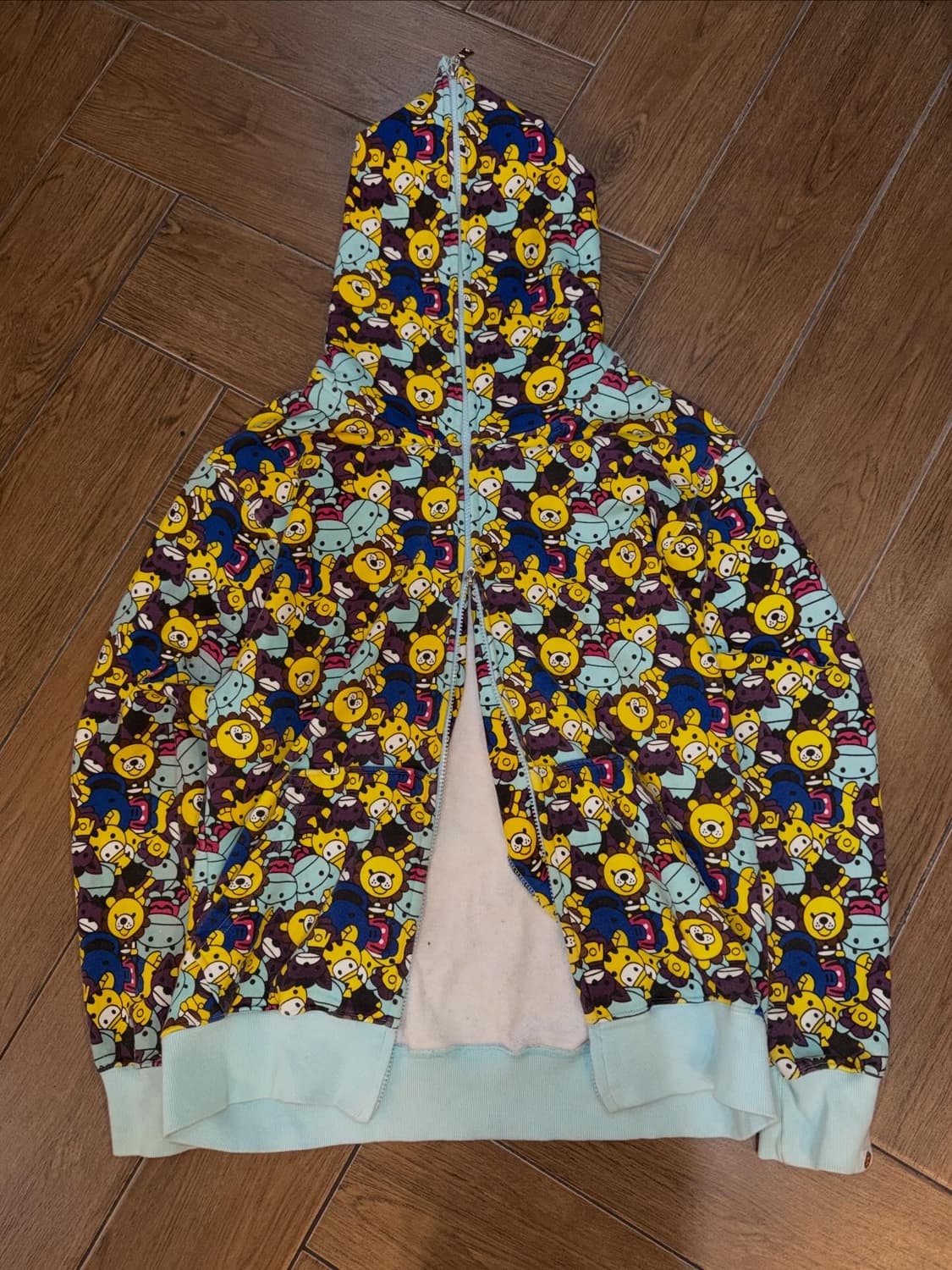 베이비마일로 풀패턴 민트 투웨이 후드집업 상품이미지8