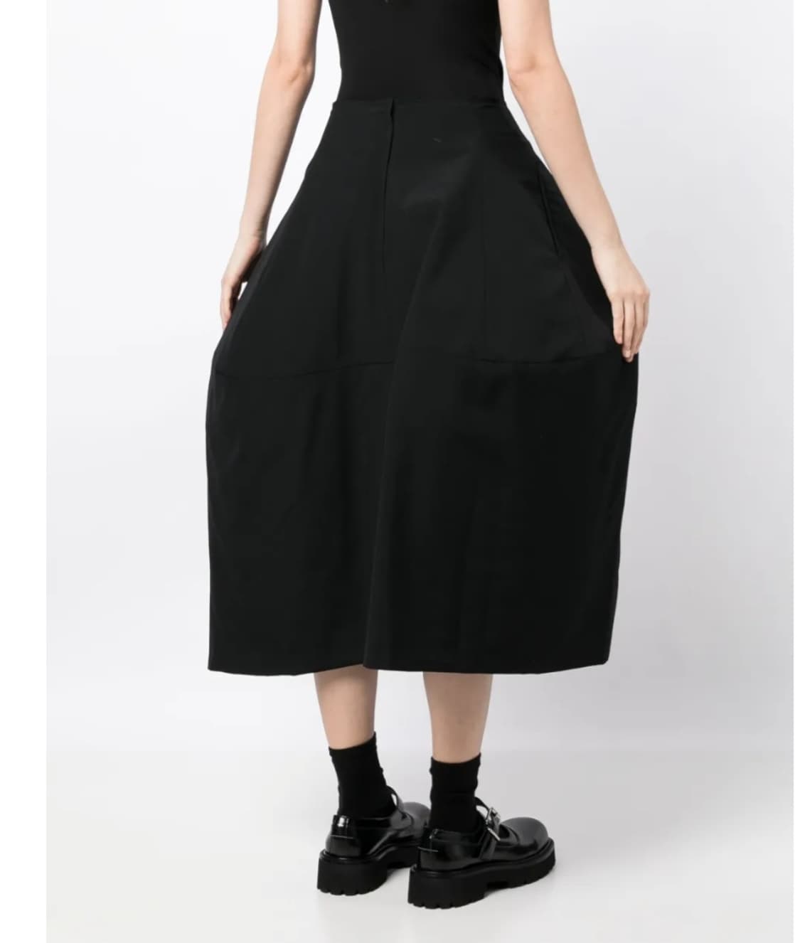 꼼데가르송 패널 울 미디 스커트 xs 상품이미지5