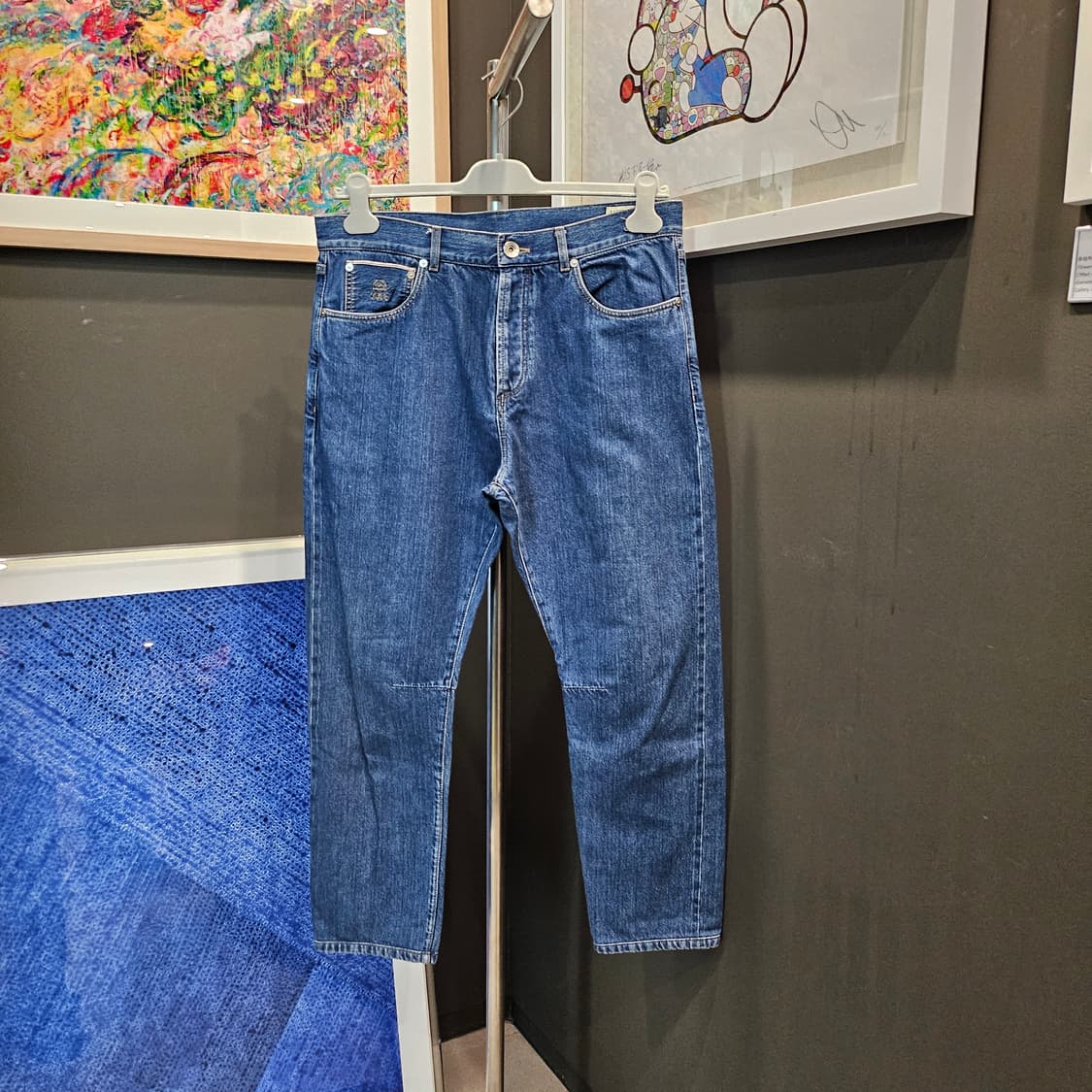 브루넬로 쿠치넬리 립 라이트웨이트 데님 레져 핏 트라우저 팬츠 상품이미지1