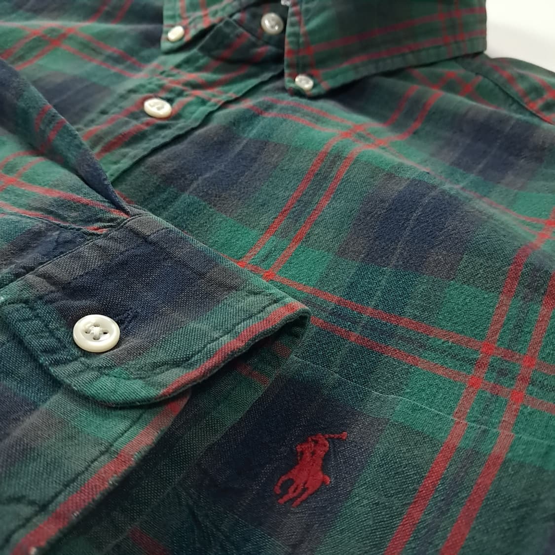 CK265 L 폴로 90s 클래식 타탄체크 셔츠 남방 상품이미지4