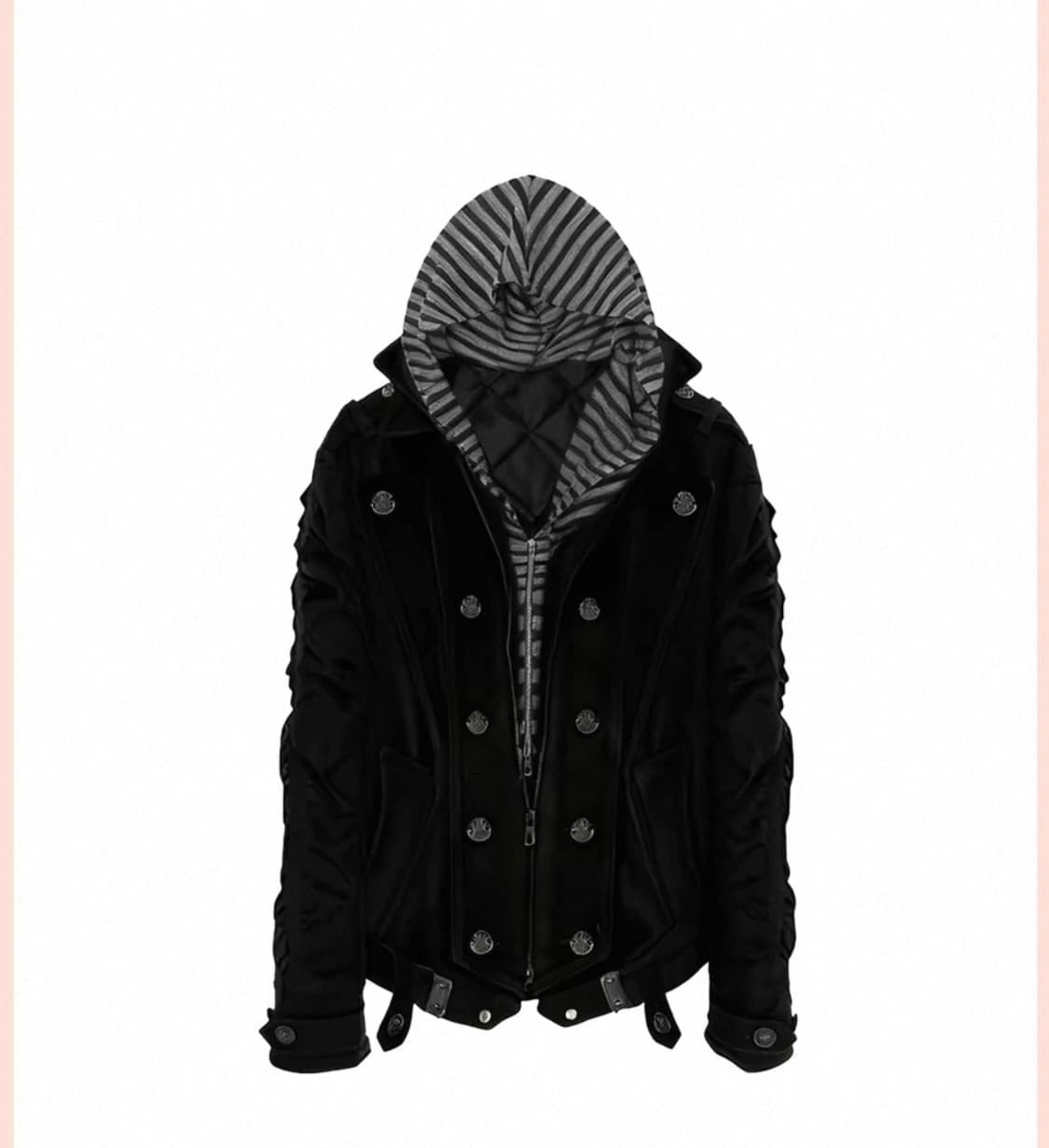 Oxford Fabric Detachable Hood Jacket 상품이미지1