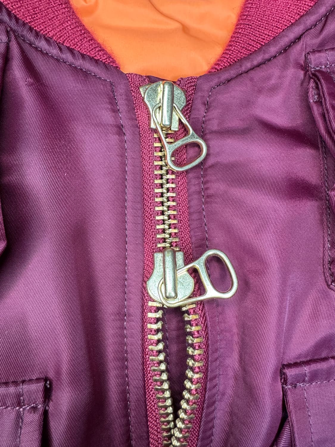 BAL ORIGINAL 마원 ma-1 유틸리티 항공점퍼 ma1 버건디 L 상품이미지6