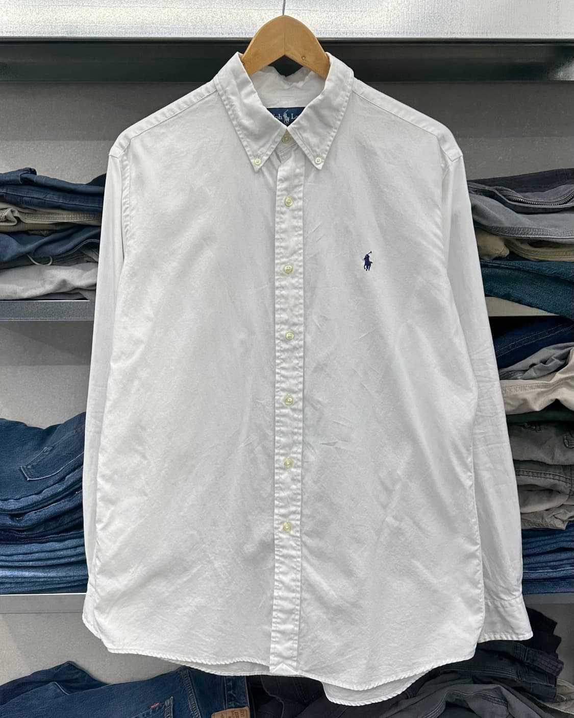 (L)90'S 랄프로렌 화이트셔츠-M1895 상품이미지1