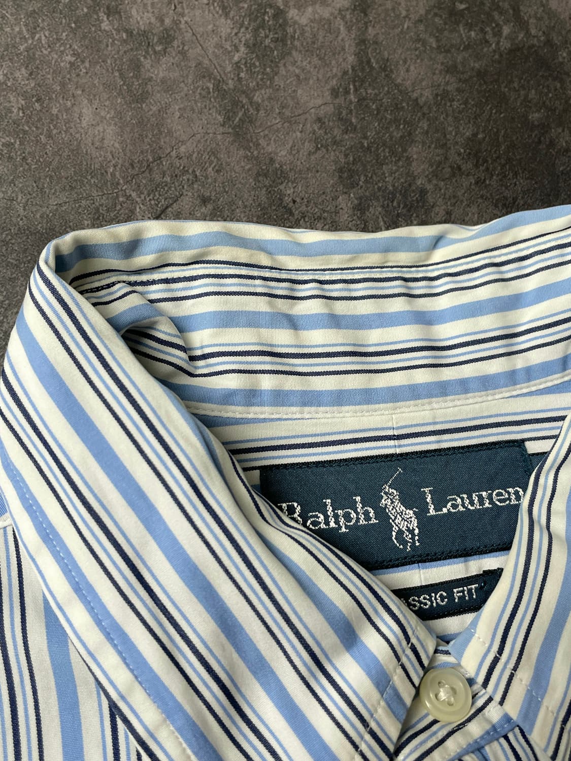 RALPH LAUREN 랄프로렌 빈티지 블루 스트라이프 셔츠 상품이미지3