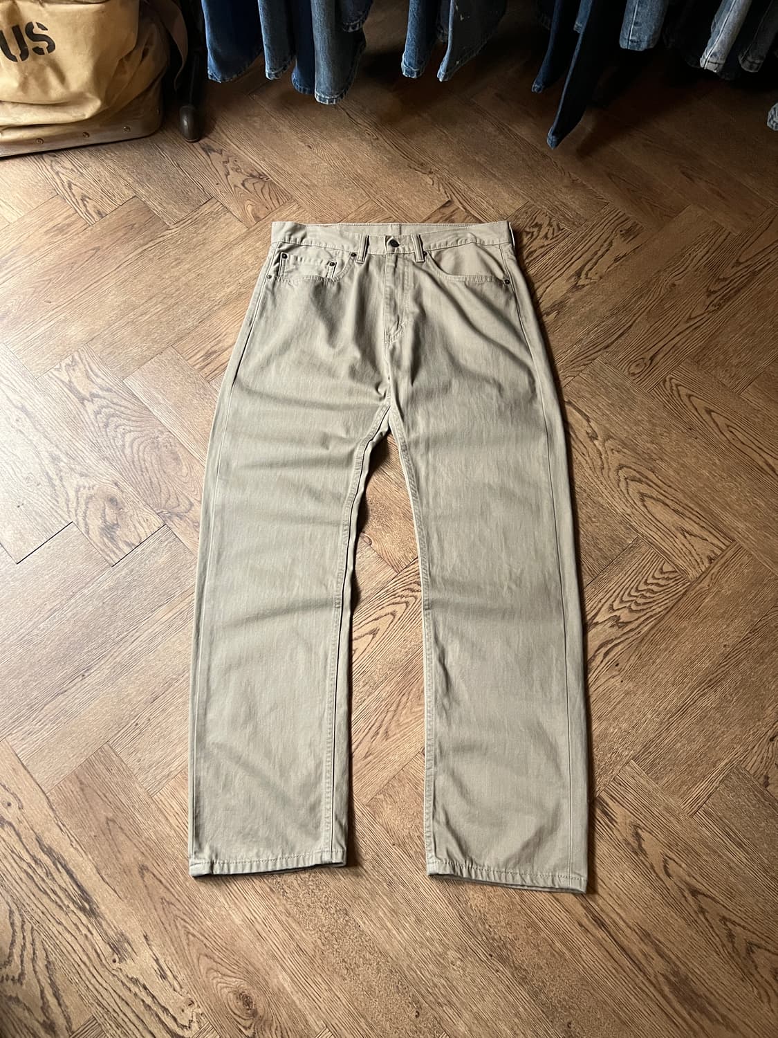 [34]리바이스 505 화이트탭 클래식 베이지 코튼 팬츠 상품이미지2