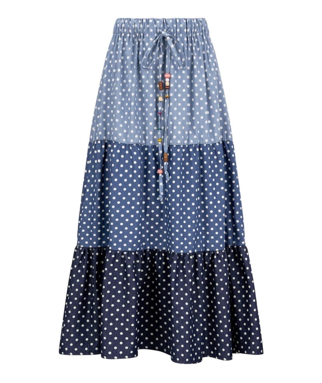 샵페어리 dot denim tiered skirt (denim) 상품이미지1