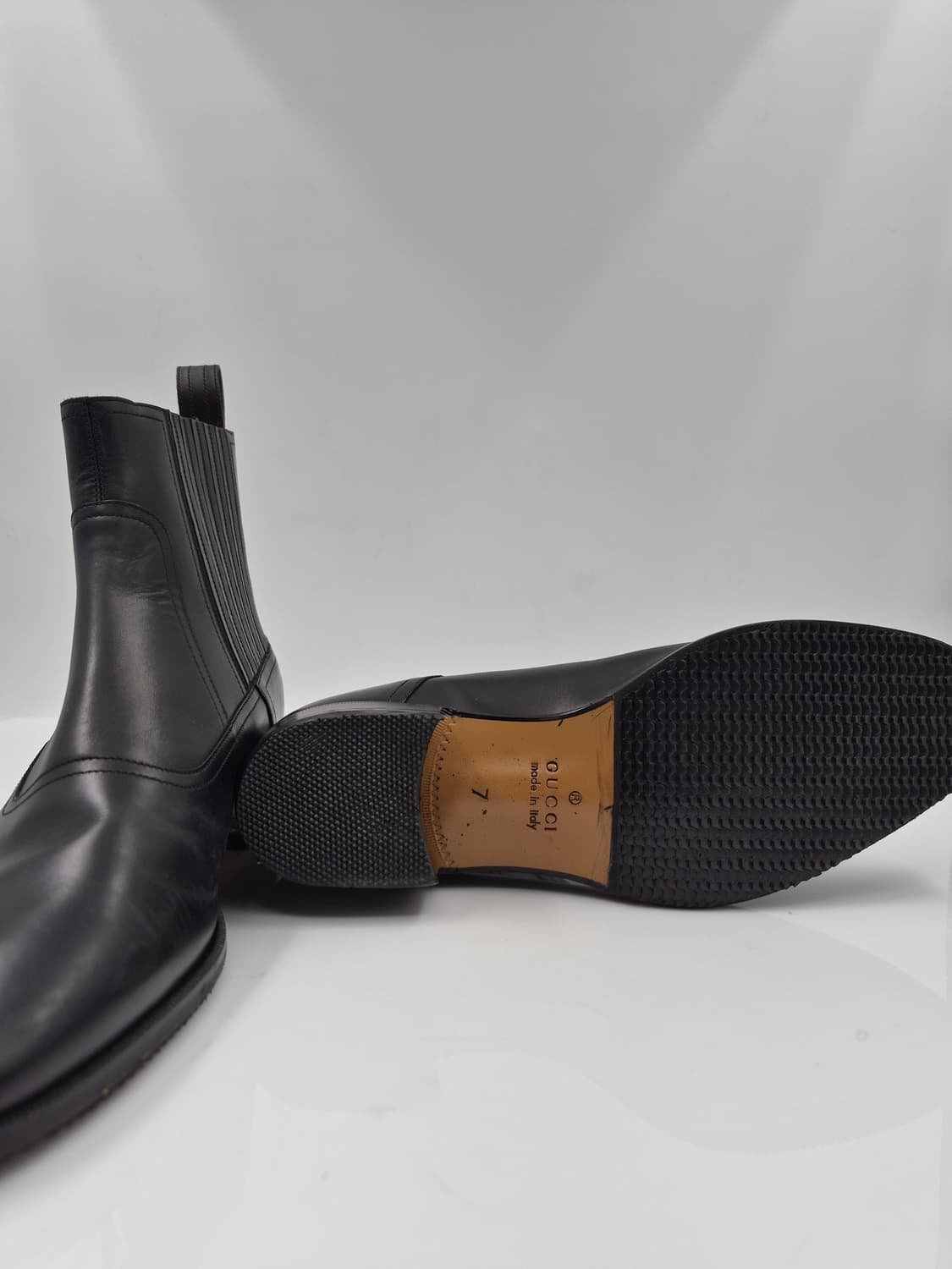 구찌 블랙 레더 첼시 부츠 상품이미지5