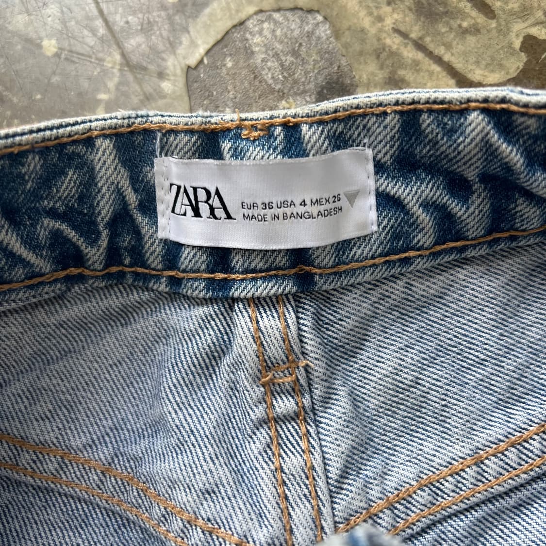 26) ZARA 자라 스톤워싱 청반바지 청바지 데님 팬츠 상품이미지3