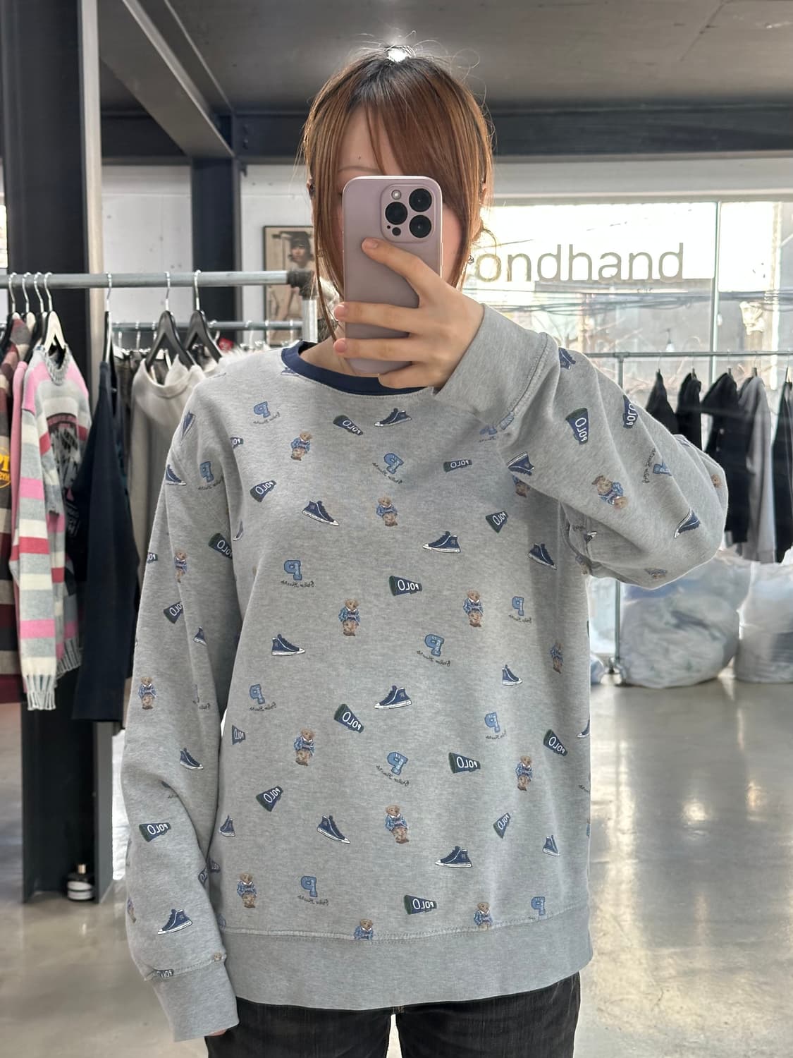 폴로랄프로렌 베어 그레이헤더 스웻맨투맨 상품이미지2